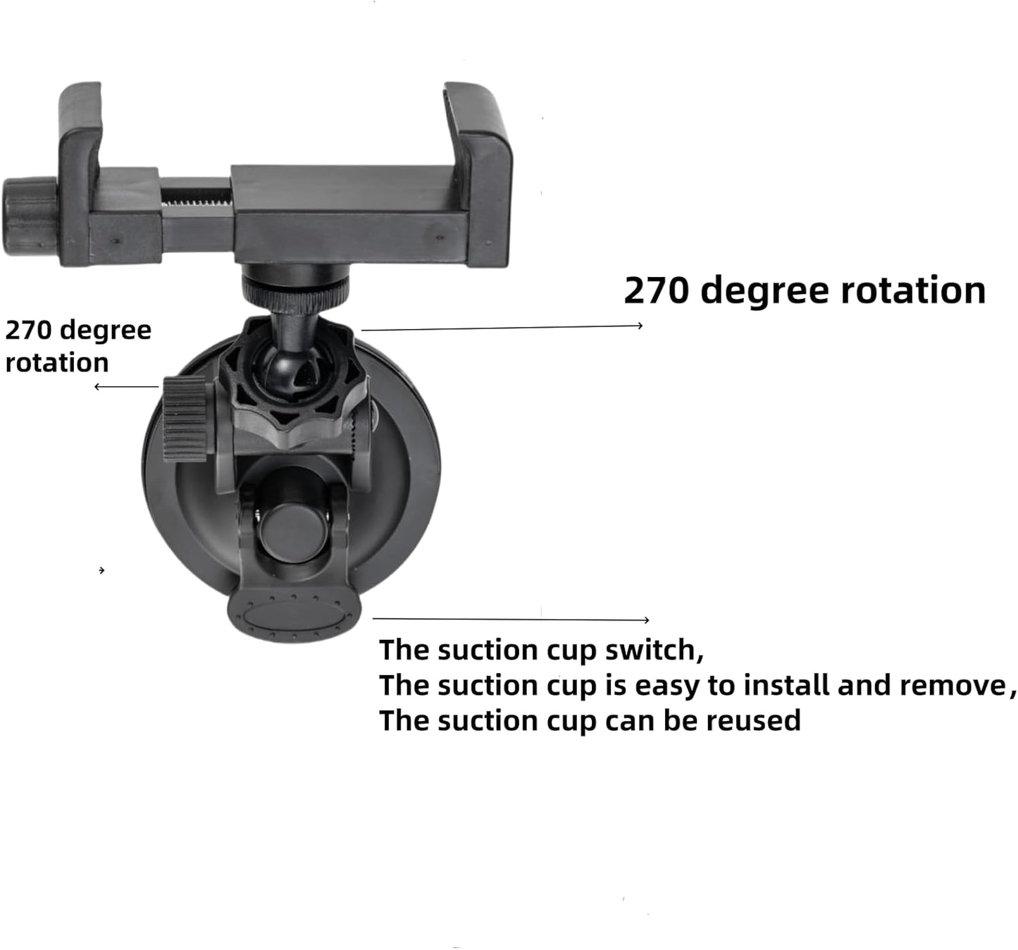 LamYHeng (2) Window Mount for Security Camera,Rotating Suction Mount Bracket,Compatible with Universal Security Cameras