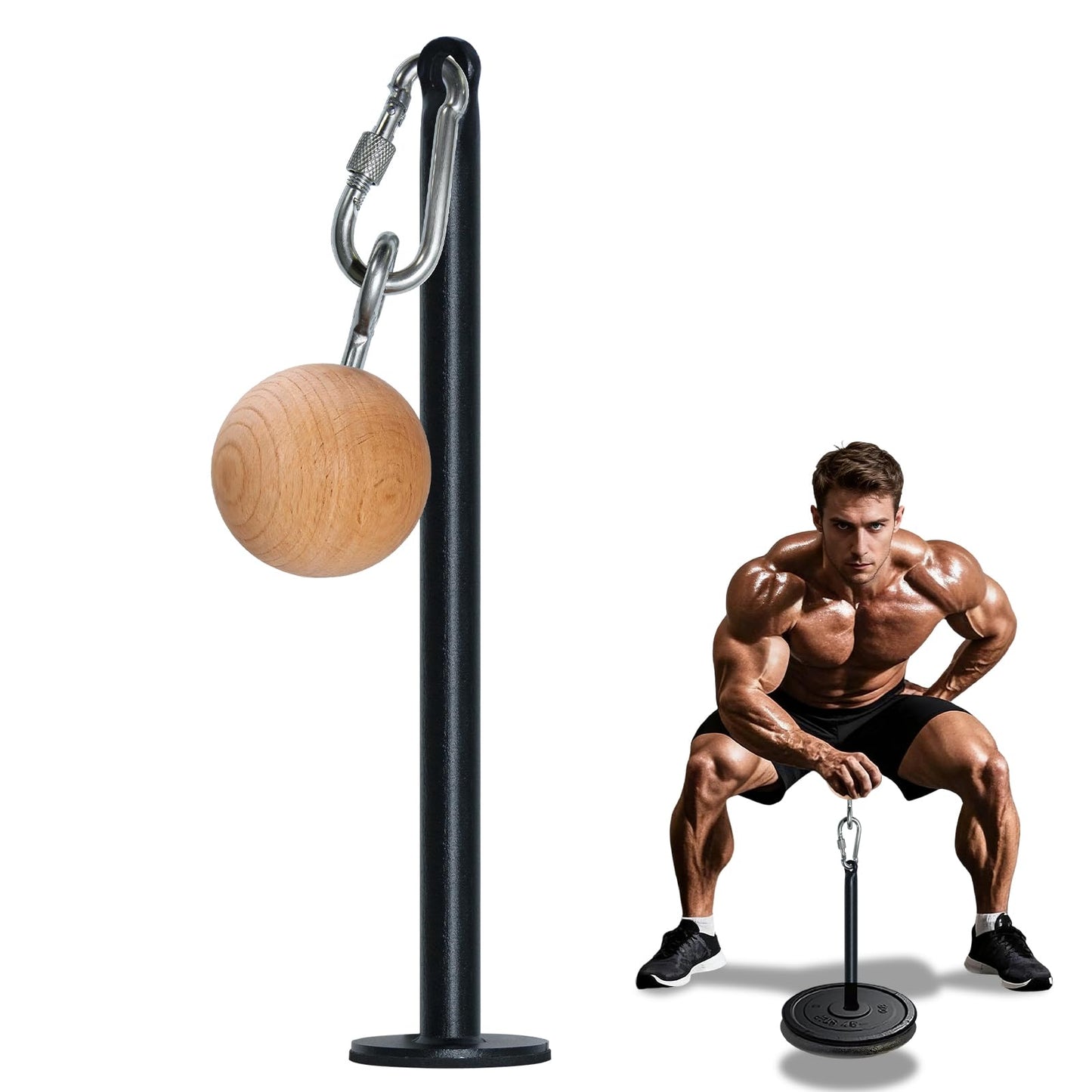 Pinch Grip Strength Training Set, Beech Wood Pinch Block Grip Set with Loading Pin, Rock Climbing Power Finger Forearm Hand Exerciser Strength Training Strengthener Equipment For Home Gym (Pinch Wood Set)