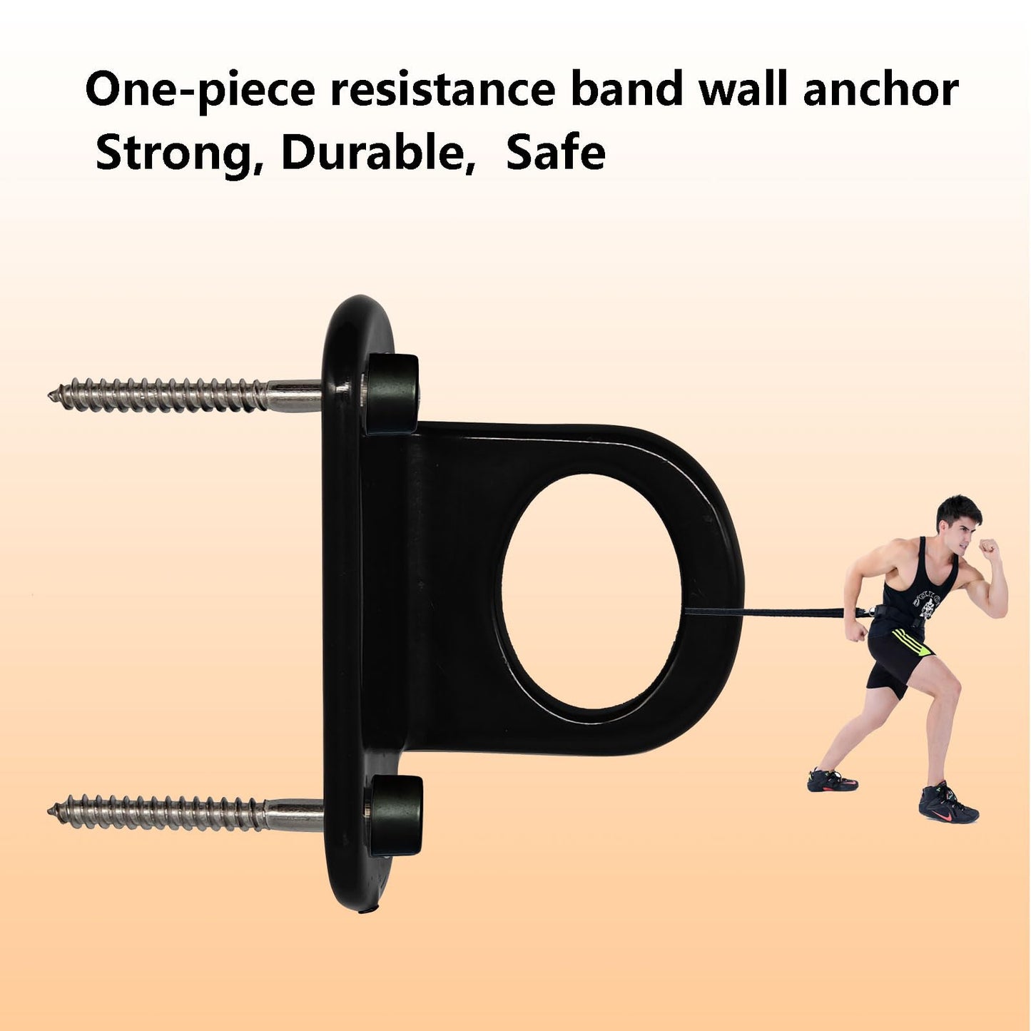Resistance Band Wall Anchor (3PCS), Wall Mount Hooks for Home Workouts, Yoga, Gym, Stretch Straps & Suspension Trainers