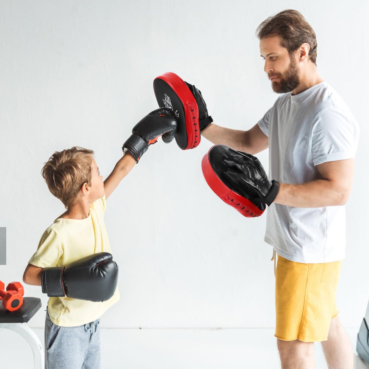 Cididu 2-in-1 Punching Mitts Kick Pack Set, Boxing Mitts Focus Pad for Beginners, Durable Taekwondo Kick Pad, Adjustable Soft Shield Training Pad Set for Kickboxing Karate Muay Thai MMA Training