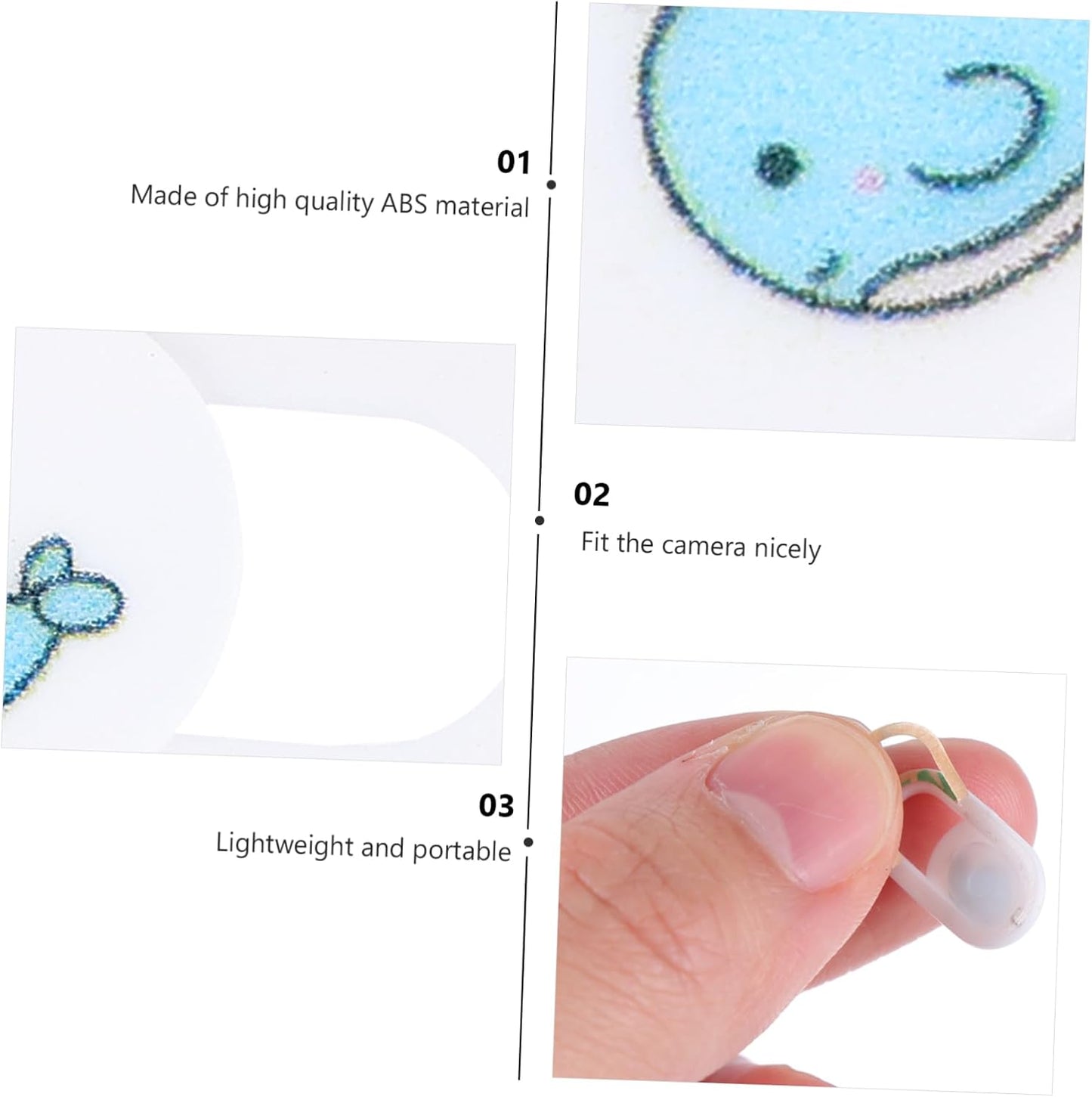 3 Pack ARTIBETTER Whale Pattern Webcam Cover Slide Privacy Protection for Laptop Tablet Computer Lens