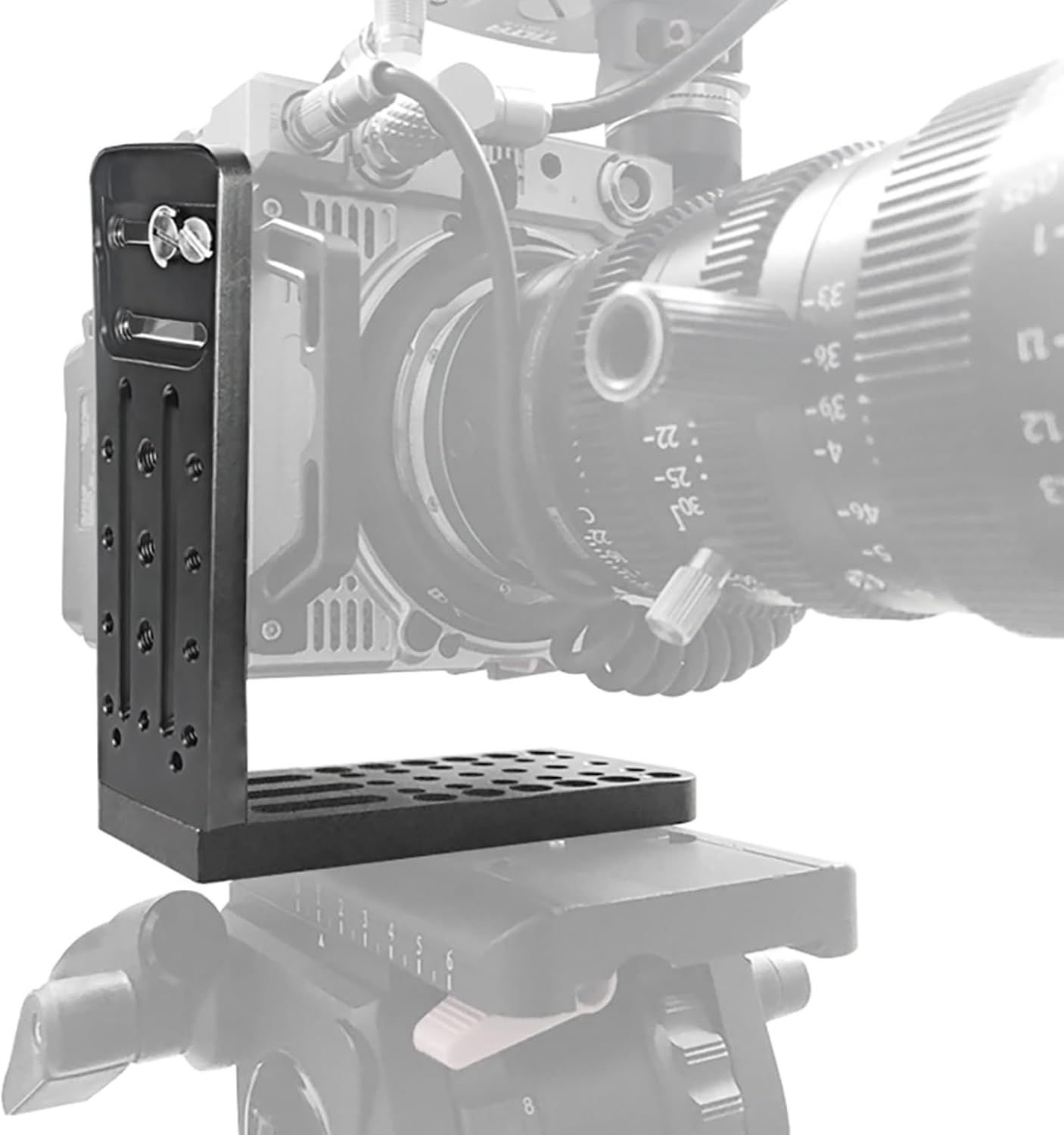DFCINE Camera L Bracket Vertical Horizontal Switching Tripod Quick Release Plate, DSLR Camera L Vertical Clapper