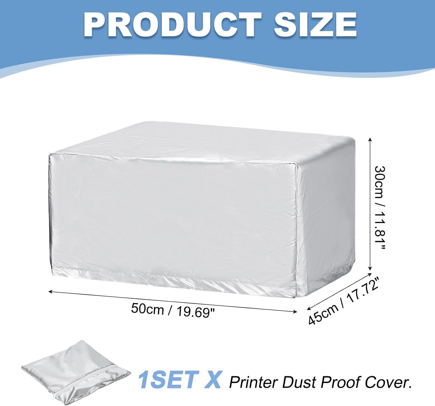 19.69 Inch 1Pcs PATIKIL Printer Dust Cover Case, Water Proof Static Free Polyester Protective Cover Jacket for Various