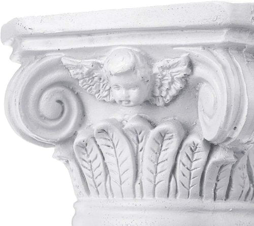 Etiger Roman Pillar - Greek Column Resin Statue | Elegant Centerpiece for Home & Garden Decor (White)