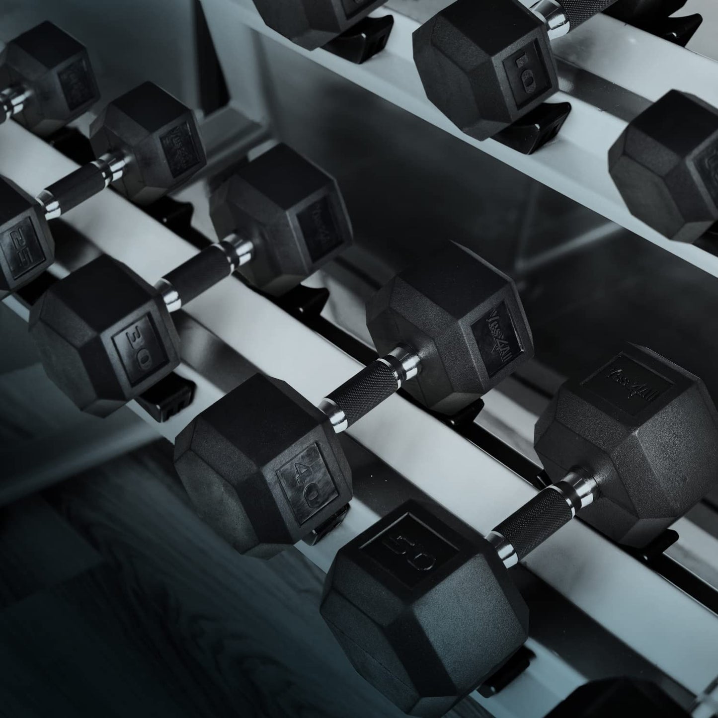 Yes4All Hex Dumbbell Rubber Grip - Premium heavy weight Dumbbell - 10lbs