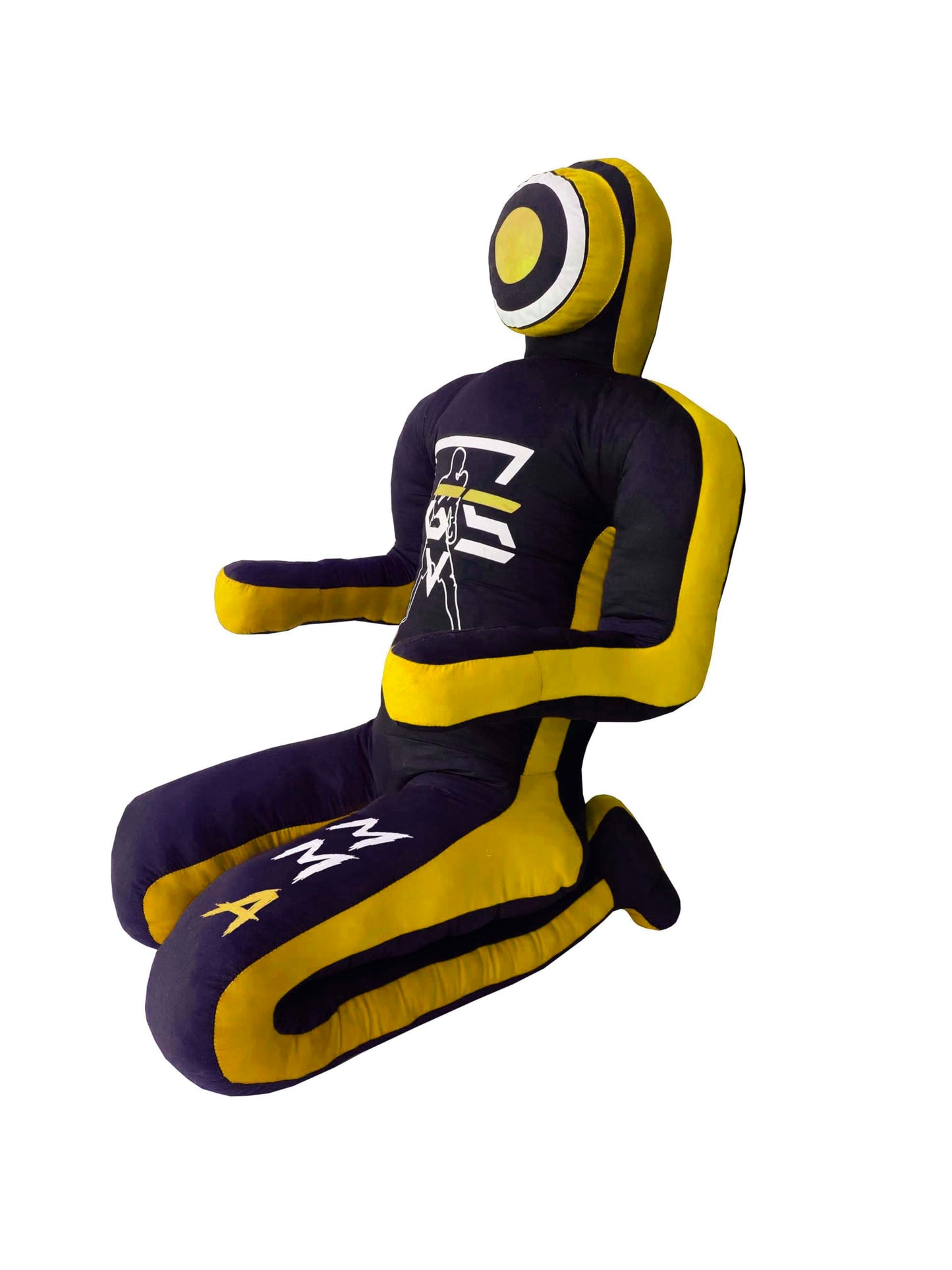 PGS Grappling Dummy for Wrestling Brazilian Jiu Jitus MMA Punching Bag Judo Karate Practice Martial Arts Training Boxing Self Defense Dummy – UNFILLED (Black Yellow, 6FT (70 Inches))