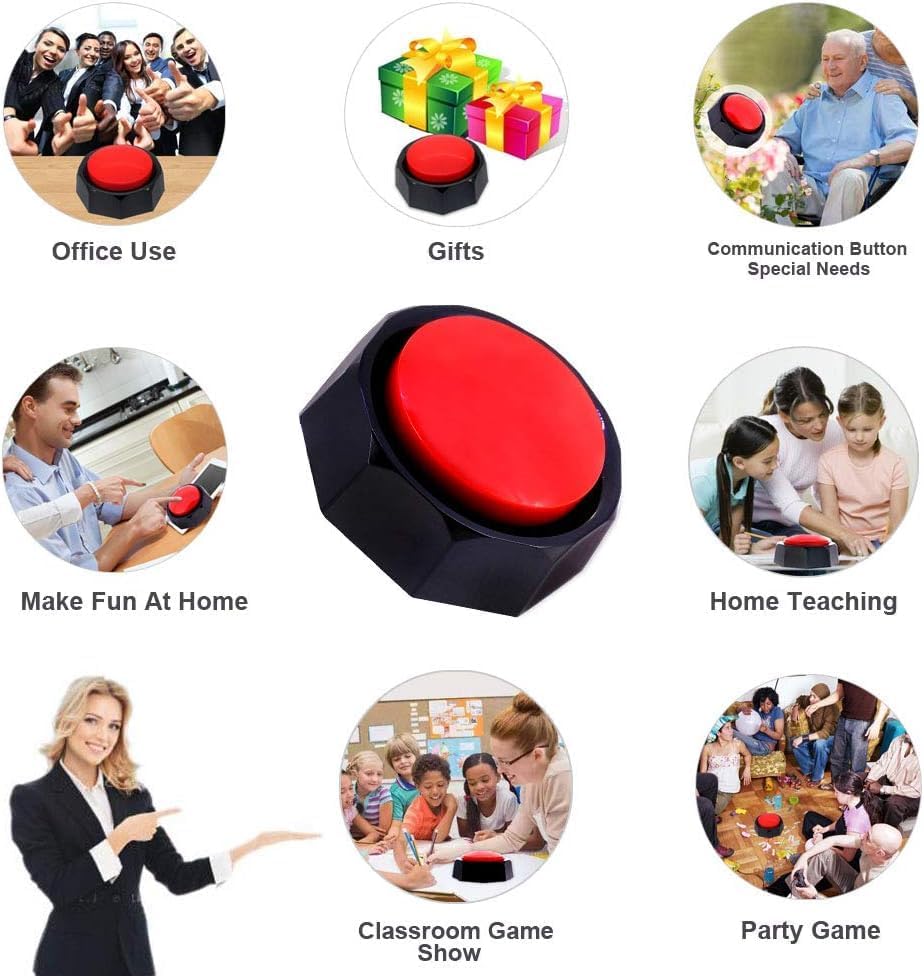 U-Likee 8MB 100+ USB Recordable Buttons - Memory - Make Your Own Button by Uploading Audio Files - Support Recordings