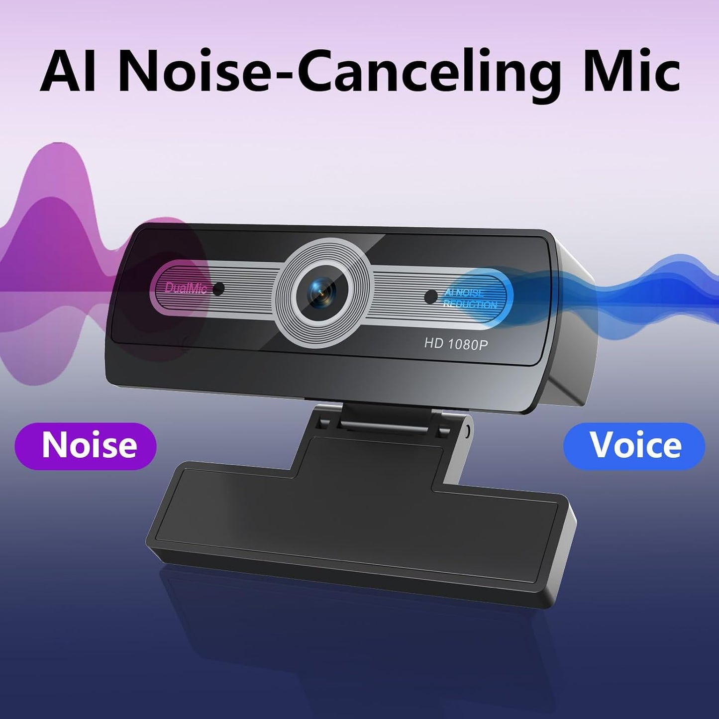 XOCLON 1080p HD Webcam with Microphone, USB Plug & Play Computer Web Camera, Streaming Camera, Noise Cancelling, Auto