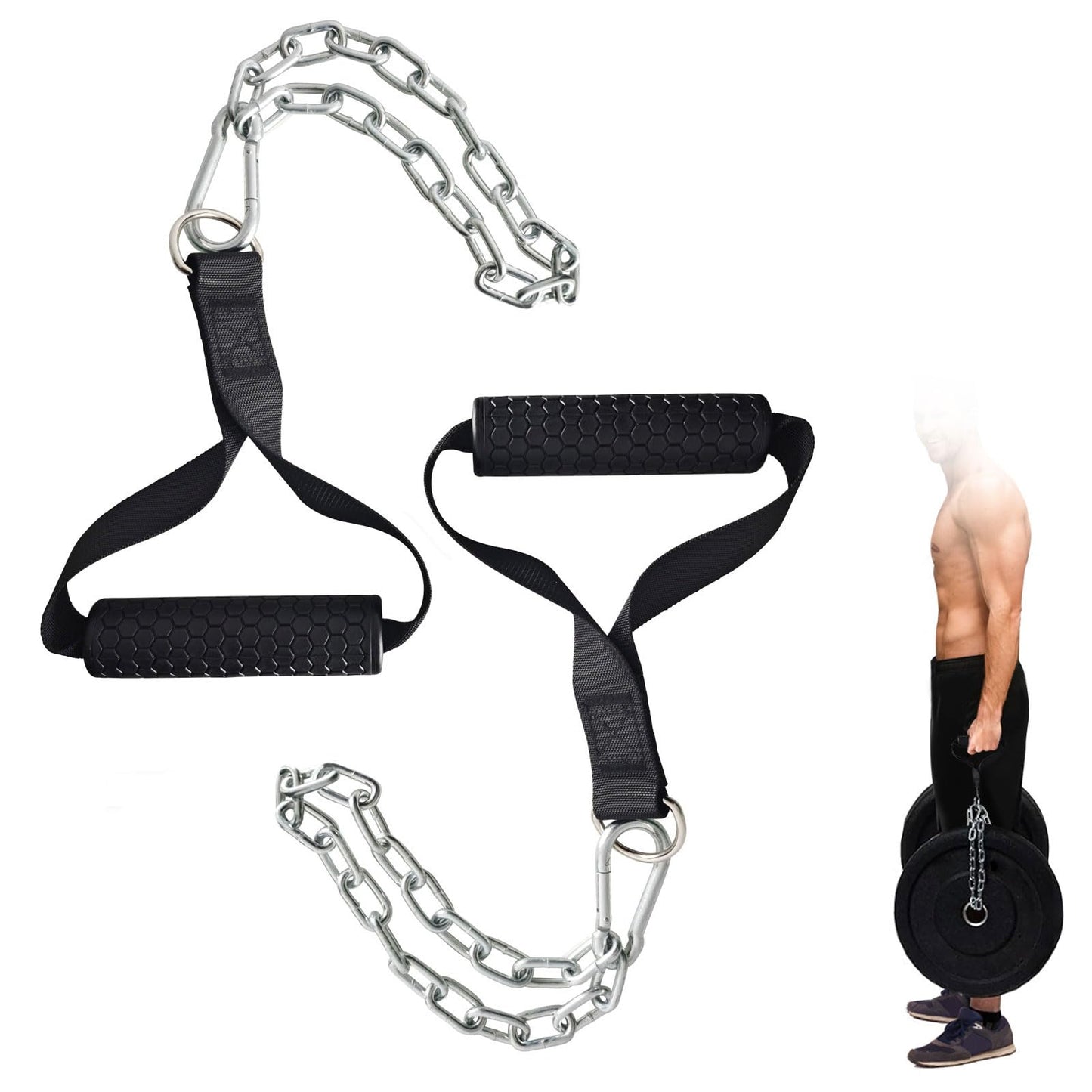 powerfeng Gym Farmers Walk Carry Handles: Portable Farmers Carry Handles for Grip Strength & Body Building Workouts for Home Gym