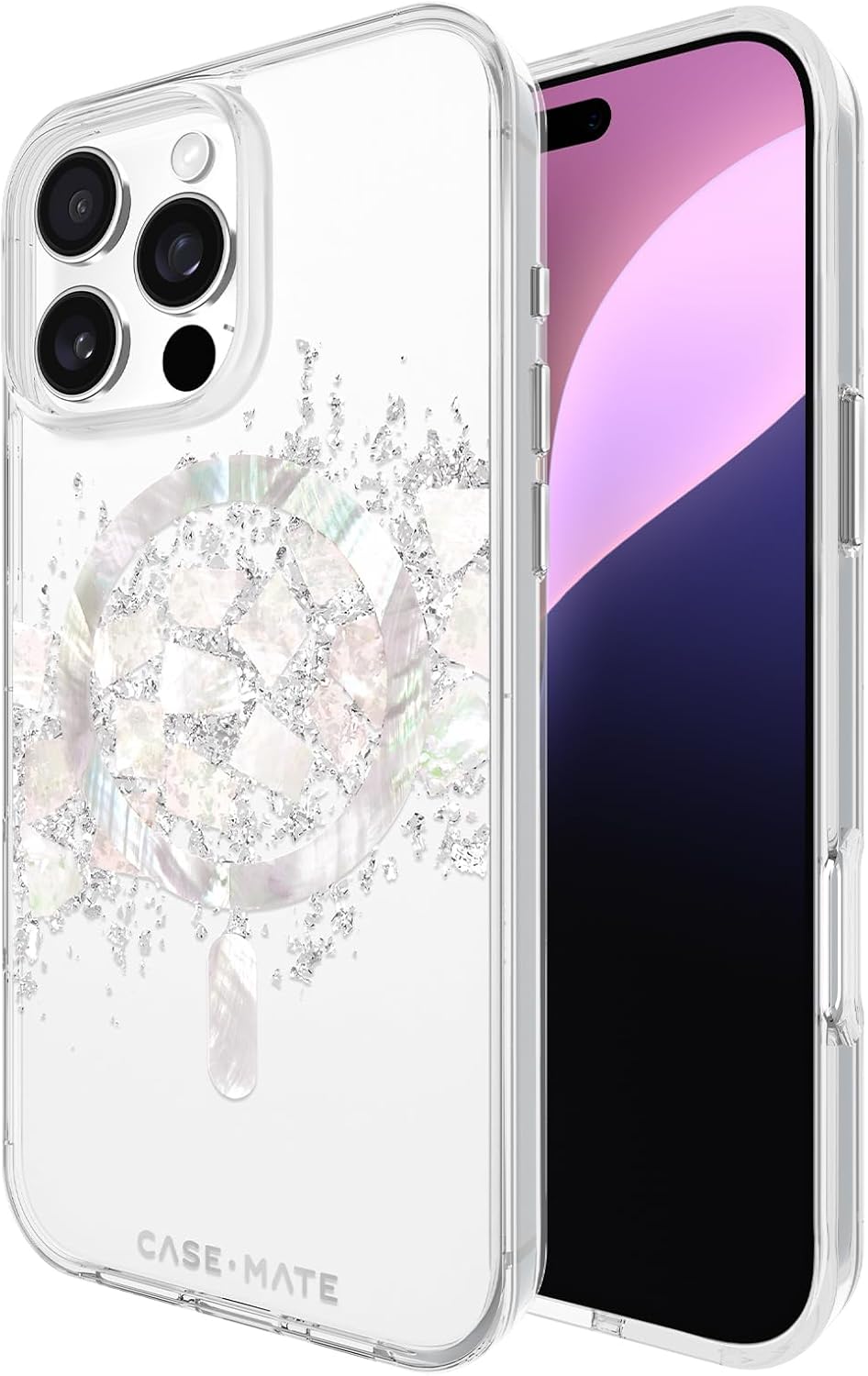Case-Mate 16 12ft 16 iPhone Pro Max Case [Compatible with MagSafe] - Stylish Mother of Pearl Phone Case with Drop