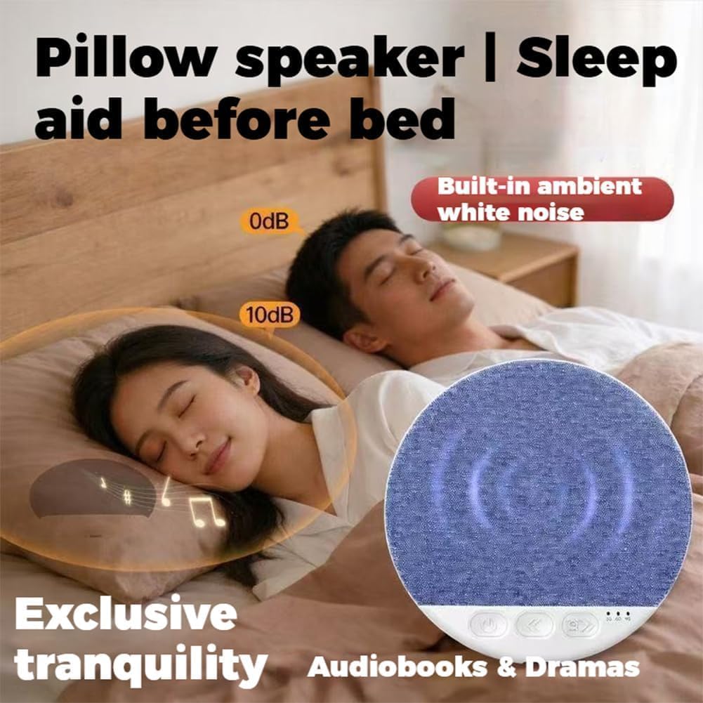 Generic 2026 (2Pink) Bluetooth Pillow Speaker for Sleeping, New Bluetooth Pillow Speaker, Bone Conduction White Noise