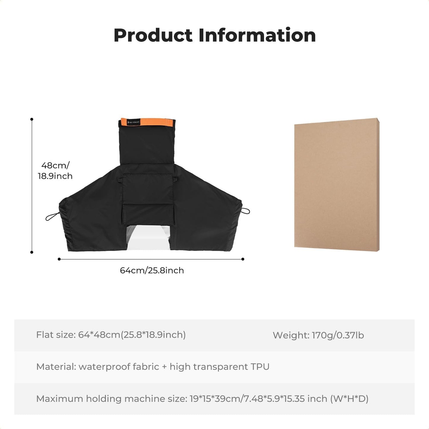 K&F CONCEPT Camera Rain Cover, Waterproof Camera Cover for Nikon Canon Sony DSLR/Mirrorless Cameras & Lenses