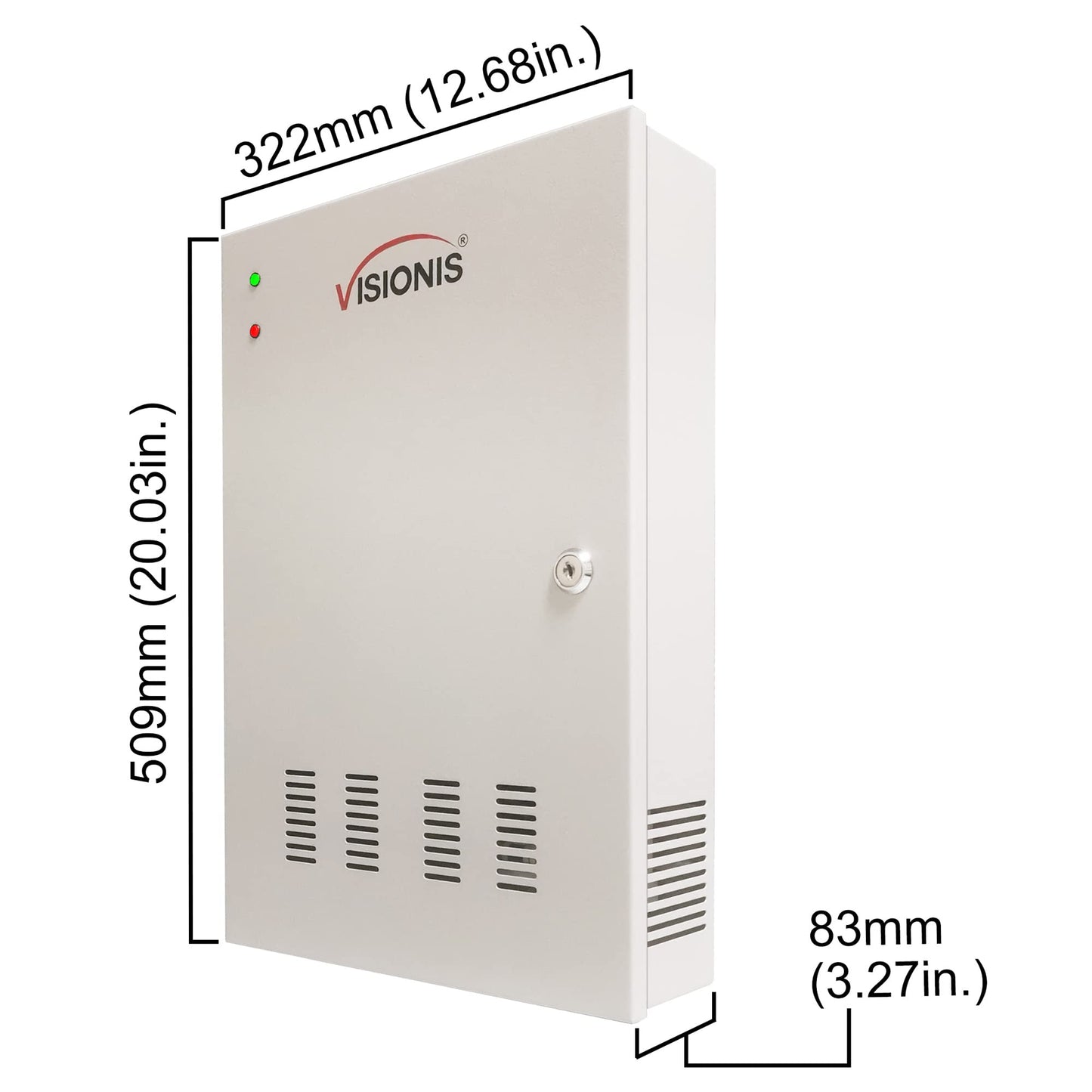 Visionis VS-AXESS-4DLX Version 2 Four Door Professional Access Control Panel Controller Board and Power Supply Cabinet with TCP/IP Wiegand Software 20,000 Users + Fire Alarm Extension Board