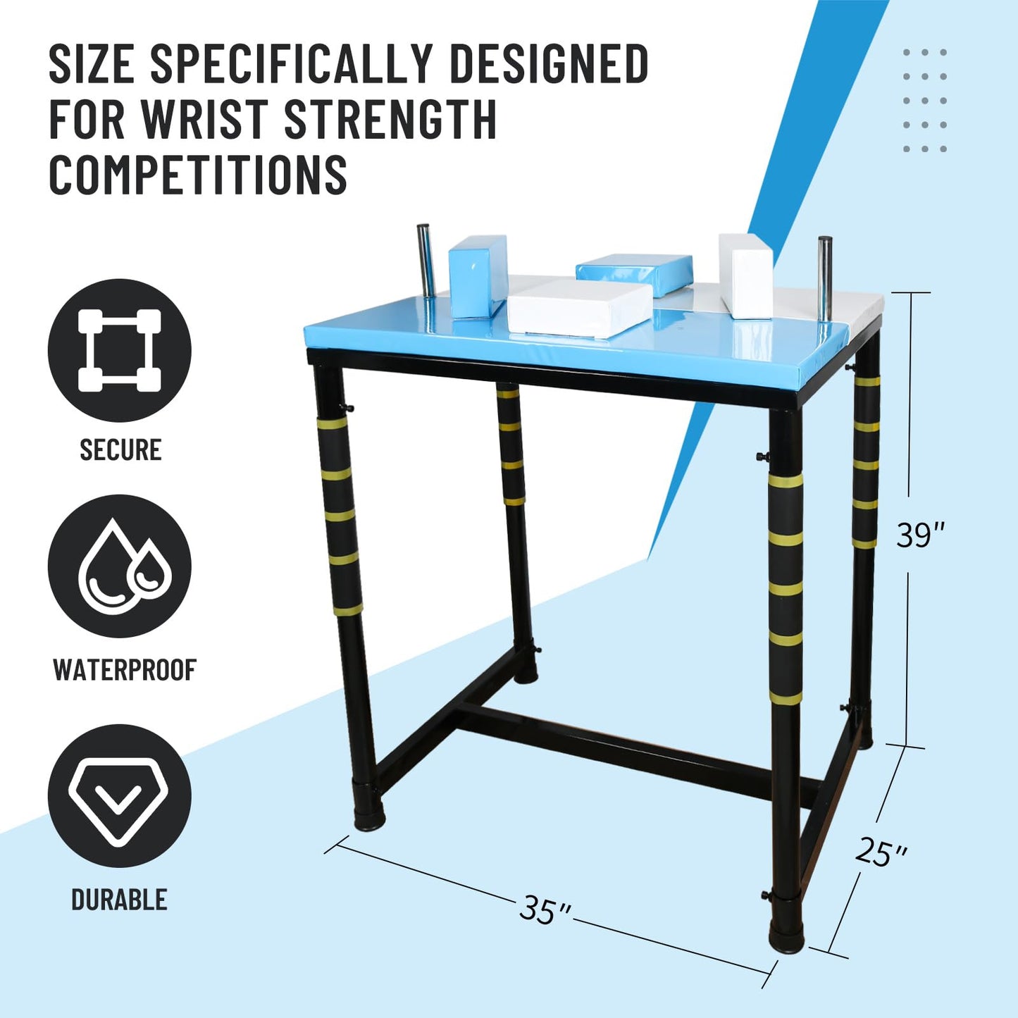 INNOLIFE Arm Wrestling Battle Table with Wrist Rope, Arm Strength Training Equipment Competition Training Arm Wrestling Table for Use in Home Gym, Blue
