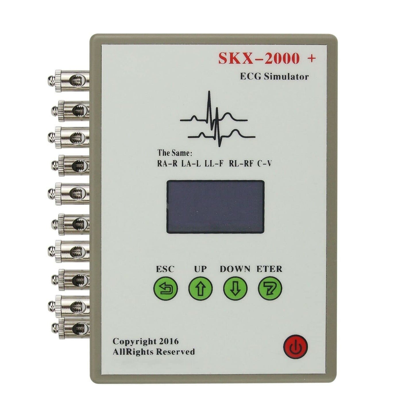 SKX-2000C+ ECG Signal Simulator, ECG Signal Generator with OLED Display, Rechargeable Type