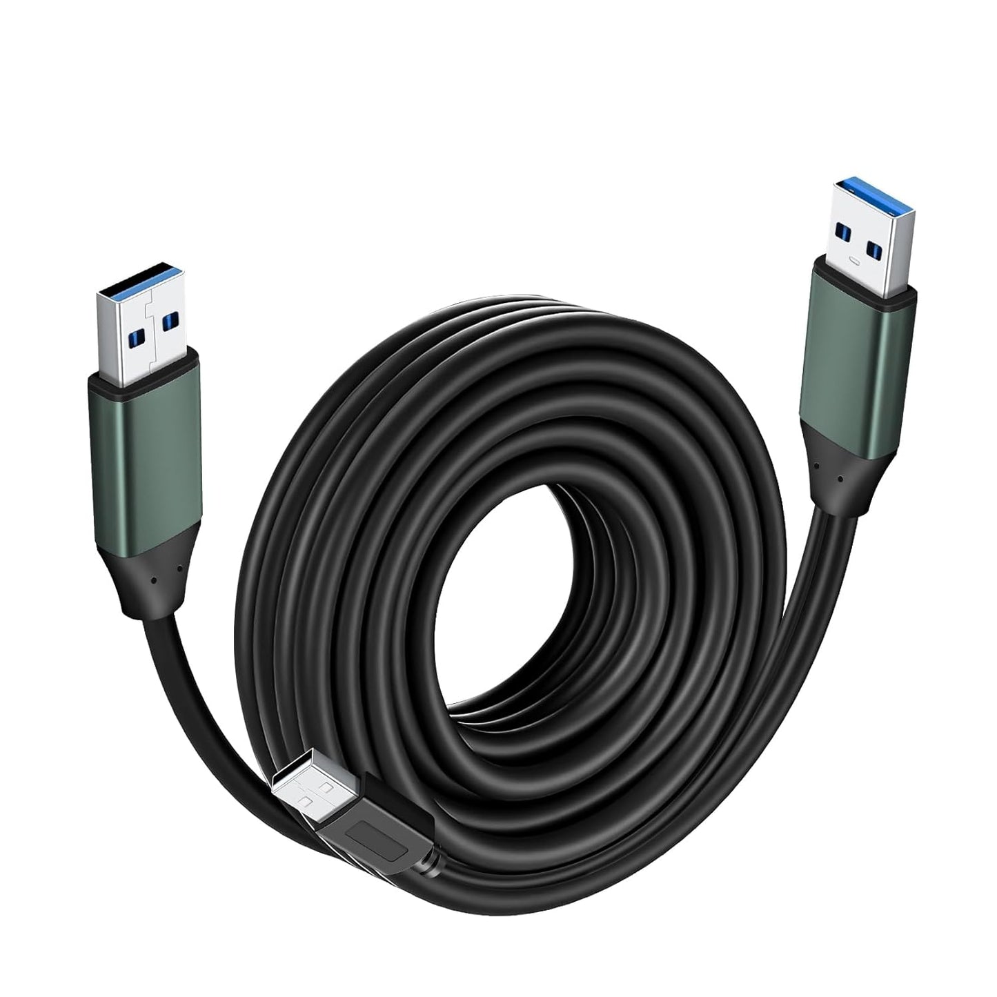 Kumiho 15Ft 3.0 USB Cable Male to Male Type A to A Cable for Data Transfer,Hard Drive Enclosures,Laptop Cooler,DVD