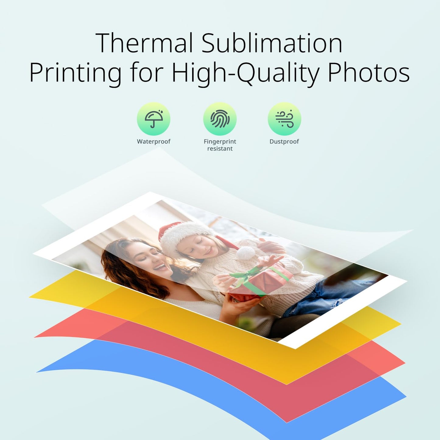 YOTON Photo Printer with 162 Sheets (4"x6") & 3 Ink Ribbon, Support AR Video Printing, WiFi Connection, Portable Photo Printer for iPhone/Android/Laptop