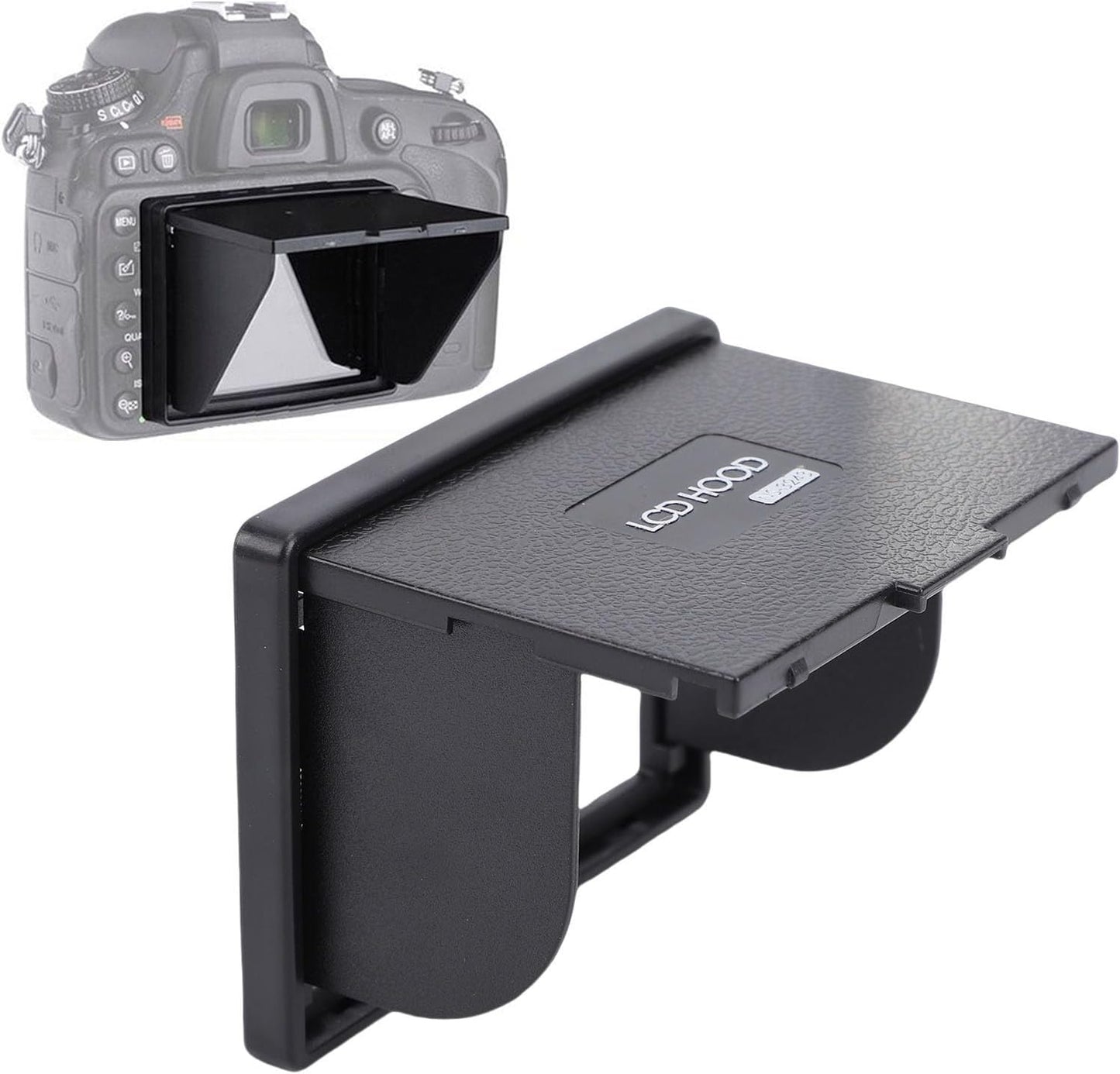 ASHATA 3.2in Camera Viewfinder Sunshade, Wide Screen Magnet Hood Viewfinder Professional Optical Sunshade Effectively