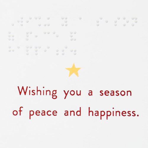 American Greetings Christmas Card - Braille Design Featuring Festive Christmas Tree