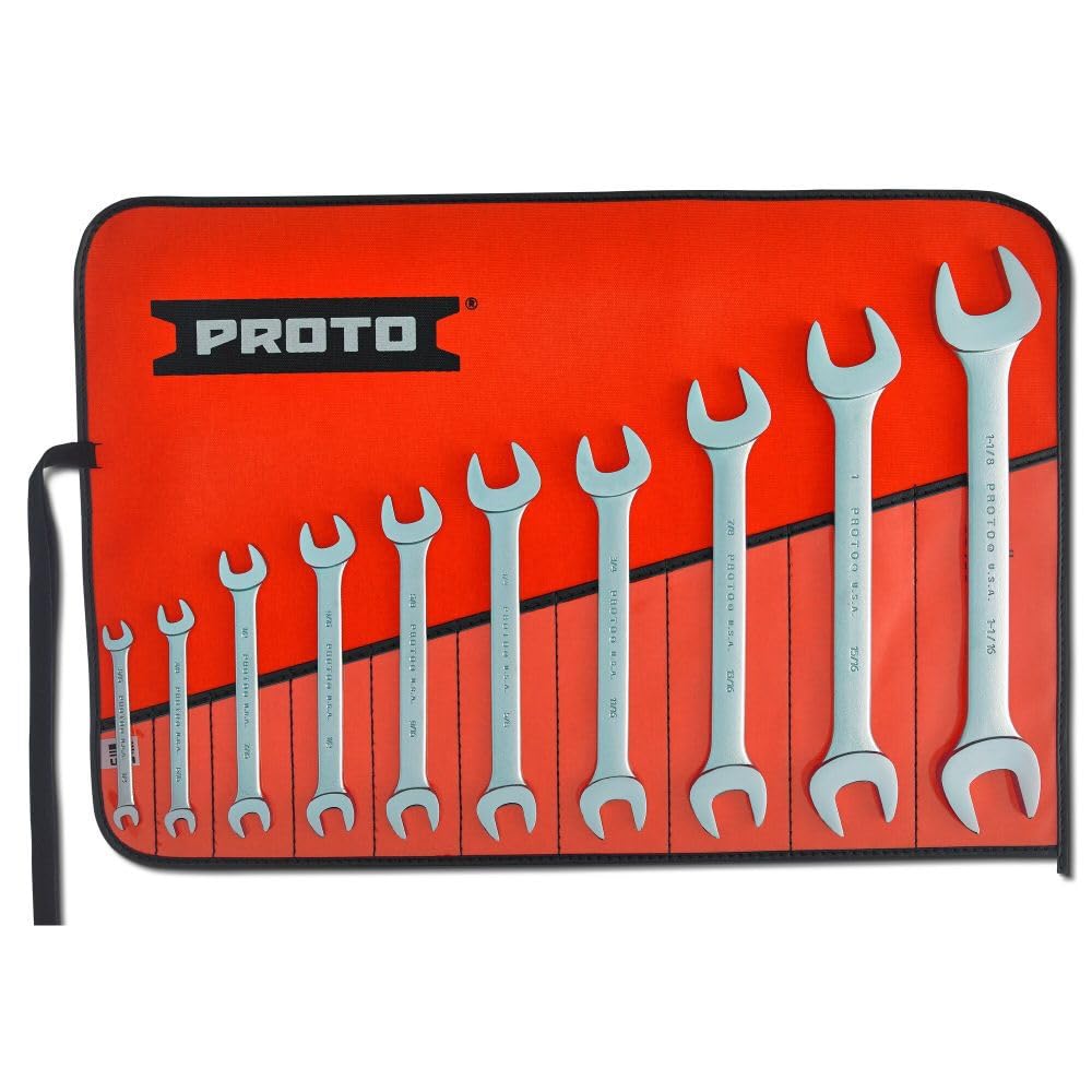Proto 10 Piece Satin Open-End Wrench Set