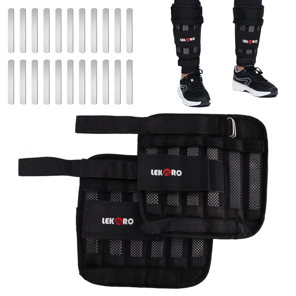 Wrist Ankle Weights with Removable Steel Bars, 1 Pair Adjustable Arm Leg Weights for Men and Women, No Leakage Design, Weighted Wrist Bands for Walking Jogging Yoga Pilates