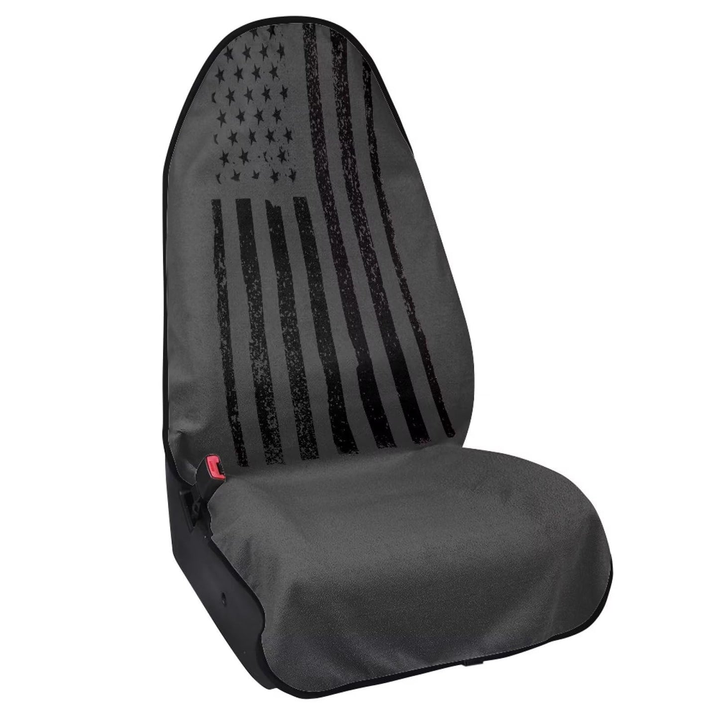 Lotusorchid American Flag Waterproof Sweating Car Seat Cover for Post Gym Workout, Breathable Sweating Car Seat Cover for Women Men, Comfy Bucket Auto Seats Protector Universal Fit Sedan SUV Truck