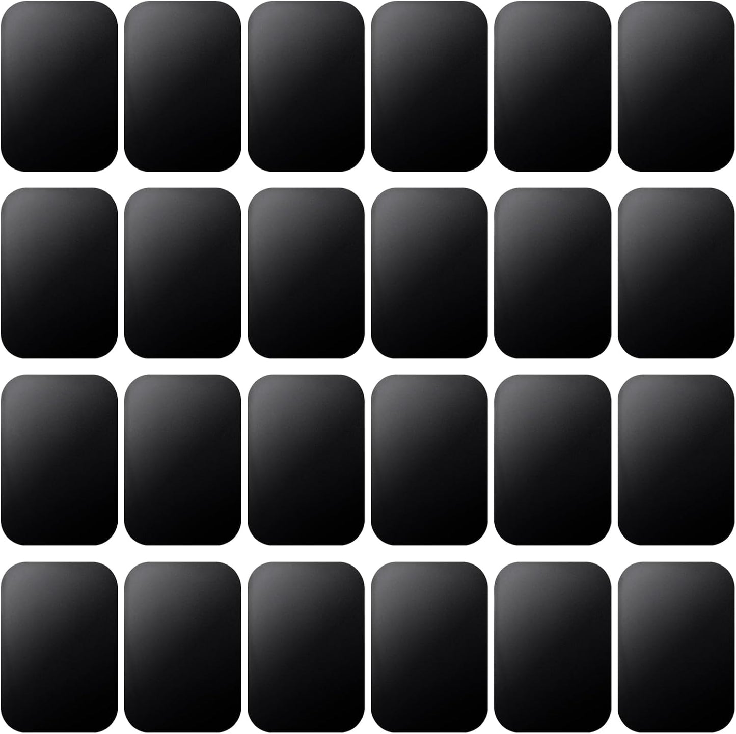 Aecsze 24 Pack 2.55x1.77 Replacement Metal Plates for Magnetic Car Mount - in Adhesive Metal Plates for Magnetic Mount