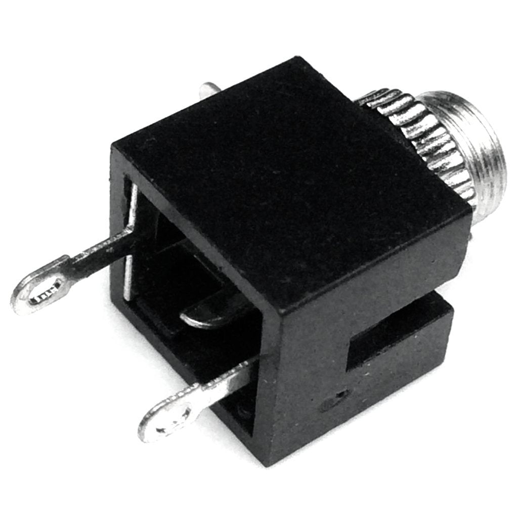 3.5mm 2 Pack CESS Black Mono TS Socket, Soldering Type, Panel Chassis Mount