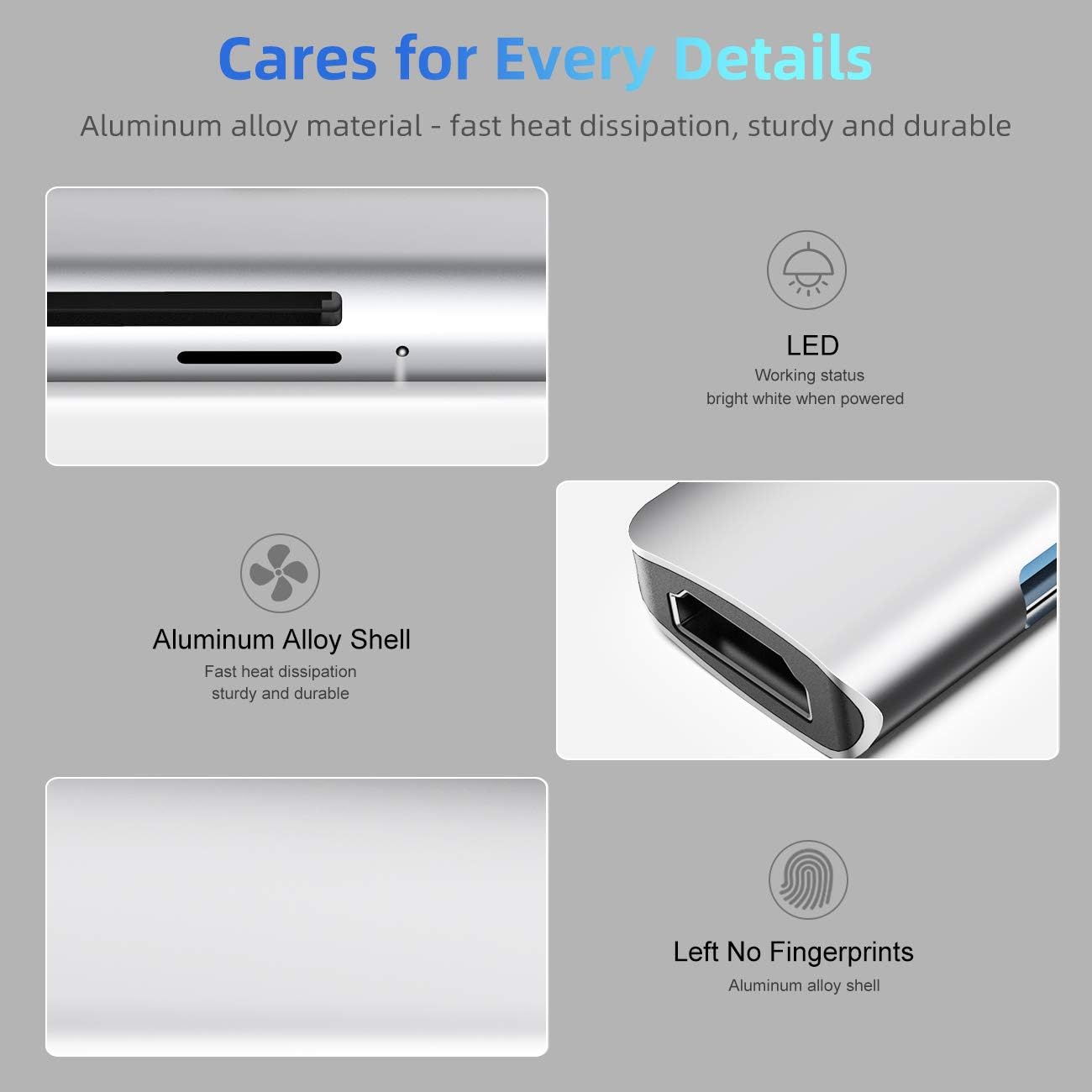 WALNEW 7-in-1 100W PD,4K 3.0, 3 M1 M2,iPad 6,Dell 15 13,Chromebook USB C Hub with HDMI,SD/TF Reader,USB Thunderbolt