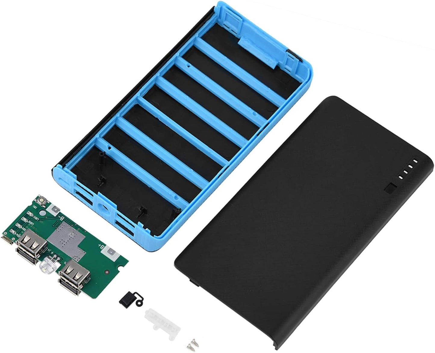 20000mAh 4 KIMISS Ultra Large Capacity Mobile Power Bank Case DIY Kit with USB Output, Fast Charge, LED Power Display