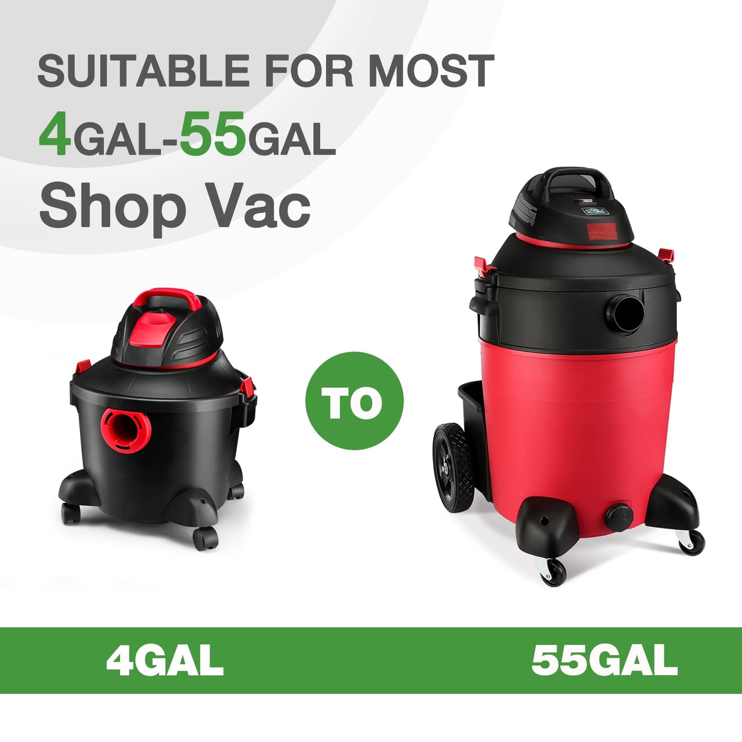 Shop-Vac 5989400 8 Gallon 6.0 Peak HP Wet/Dry Vacuum + 90304 Replacement Cartridge Filter