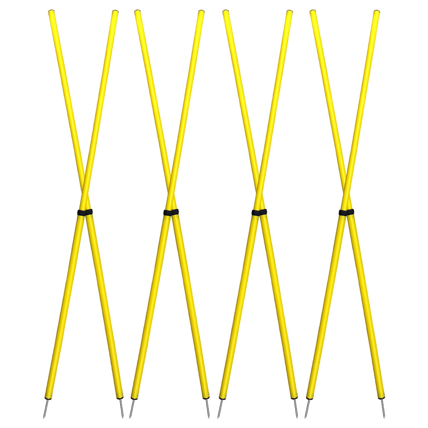BlueDot Trading Soccer Agility Training Poles Adjustable Telescopic 3ft-6ft (8pc), Speed & Agility Poles for Soccer Training, Outdoor Game, Exercise Training, Football, Sport Training Equipment