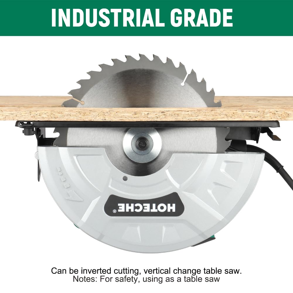 Hoteche 10-Inch Compact Portable Table Saw with Saw Blade for Desktop Use