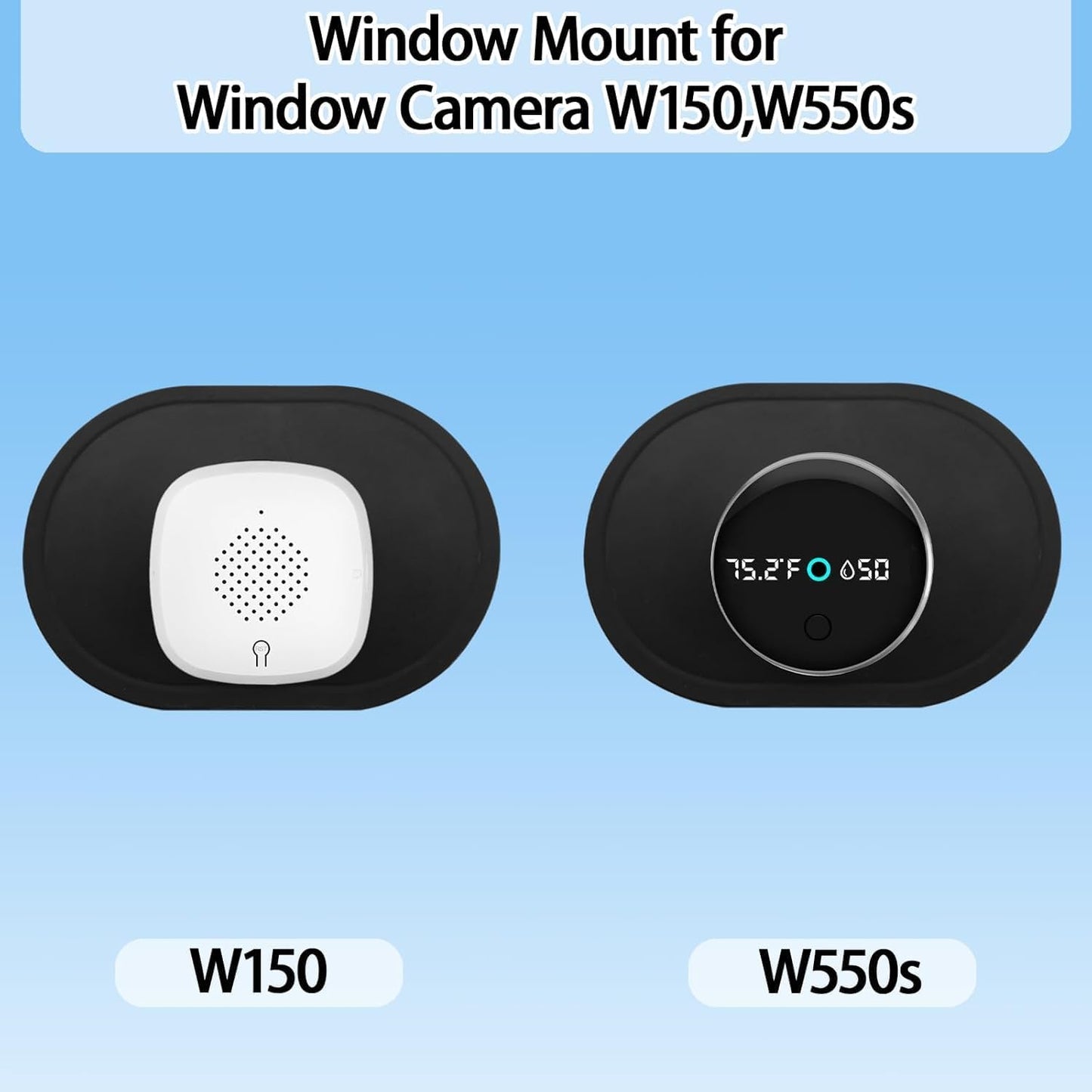 VANEST W150/W550s, (2 Pack) Angled Window Mount Compatible with Girafit Window Camera Self-Adhesive Mount, Windows/Door