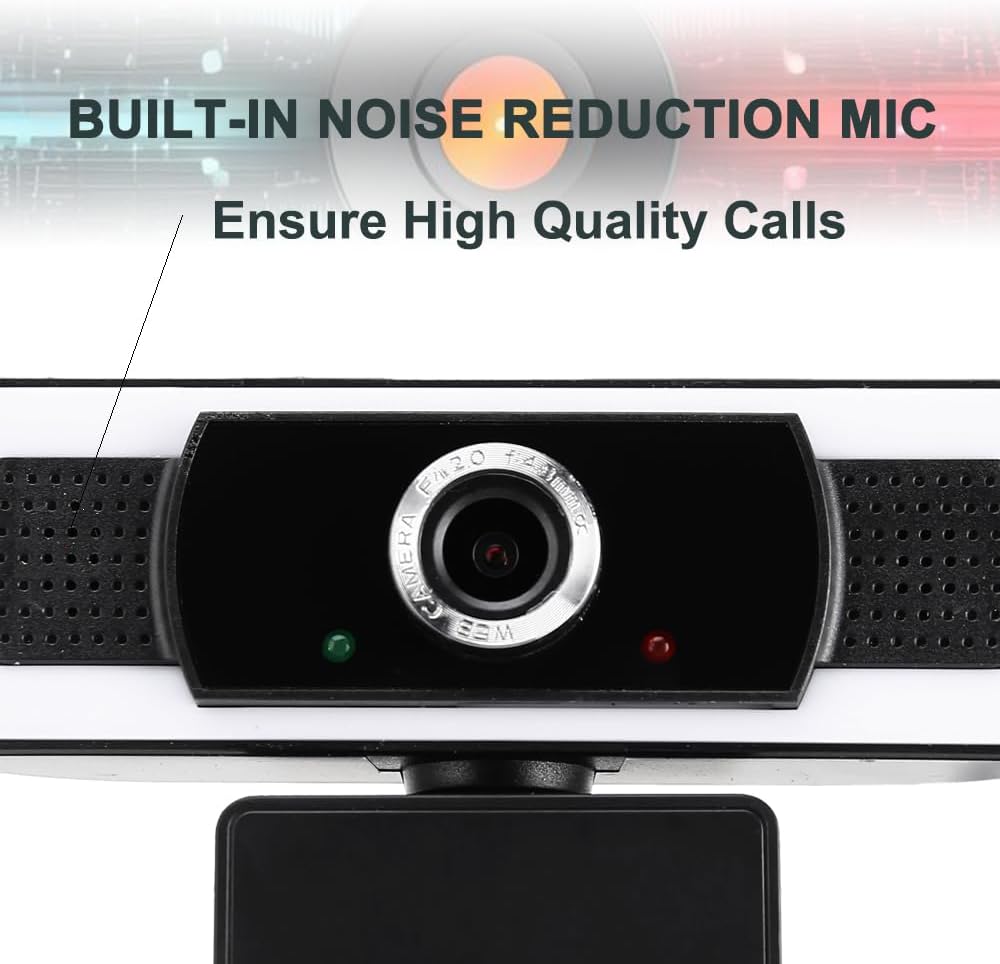 WEISHIXIN 1080P Webcam with Microphone, auto Zoom, Software Control & Privacy Cover, USB HD Computer Web Camera, Plug