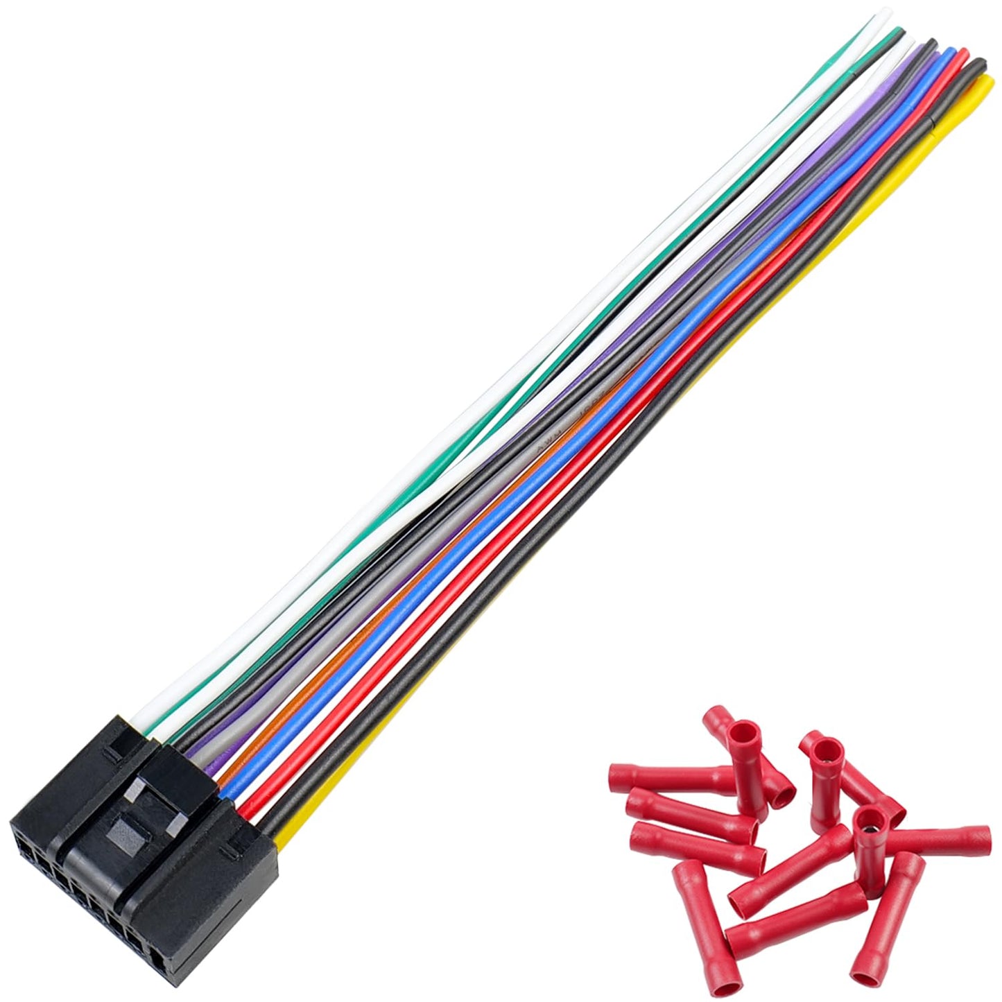 16-Pin Kenwood ISO Stereo Wiring Harness Adapter for Car Radios