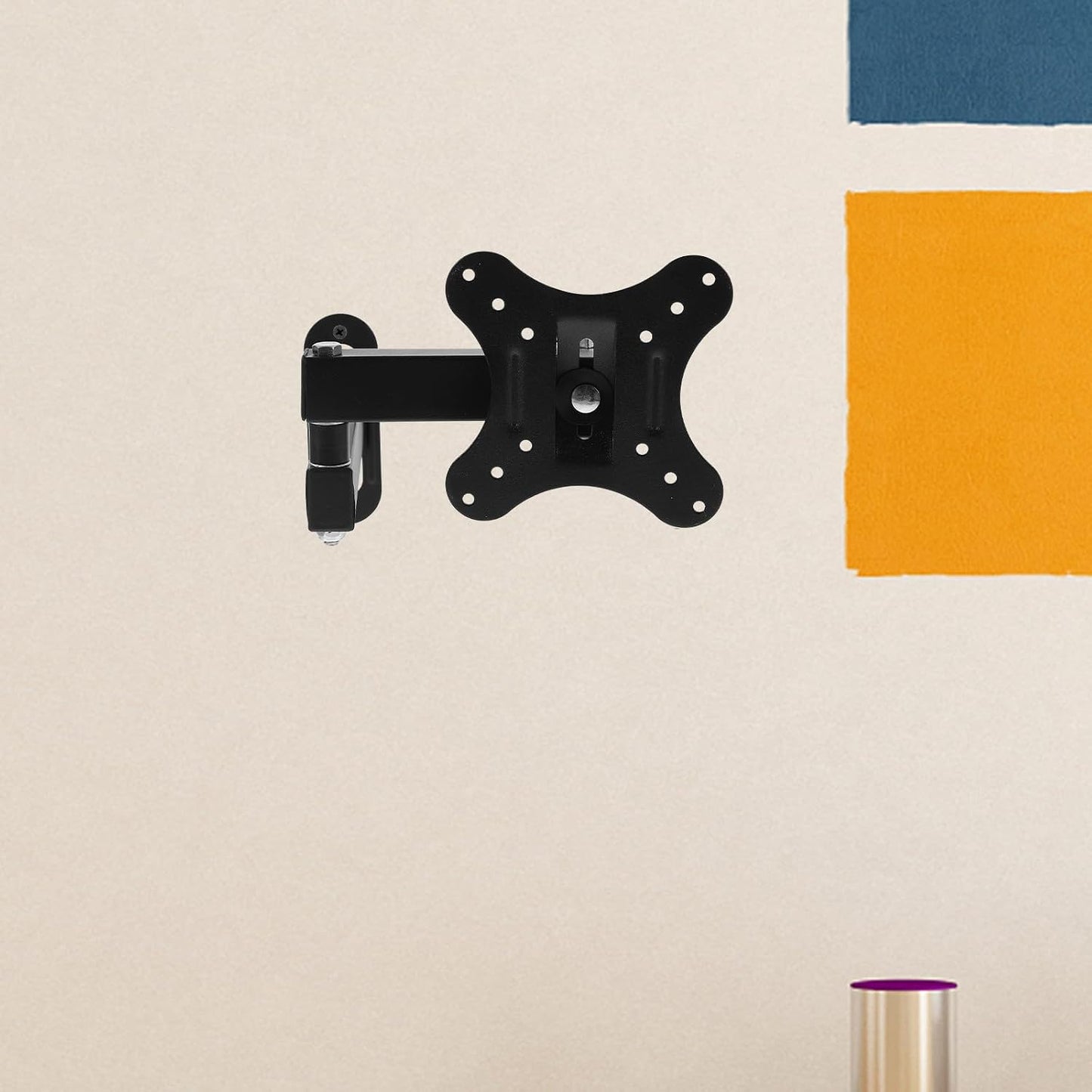 SHINEOFI Adjustable Wall Mount Tv Bracket for Monitors Retractable Screen Holder with Sturdy Construction Space-Saving