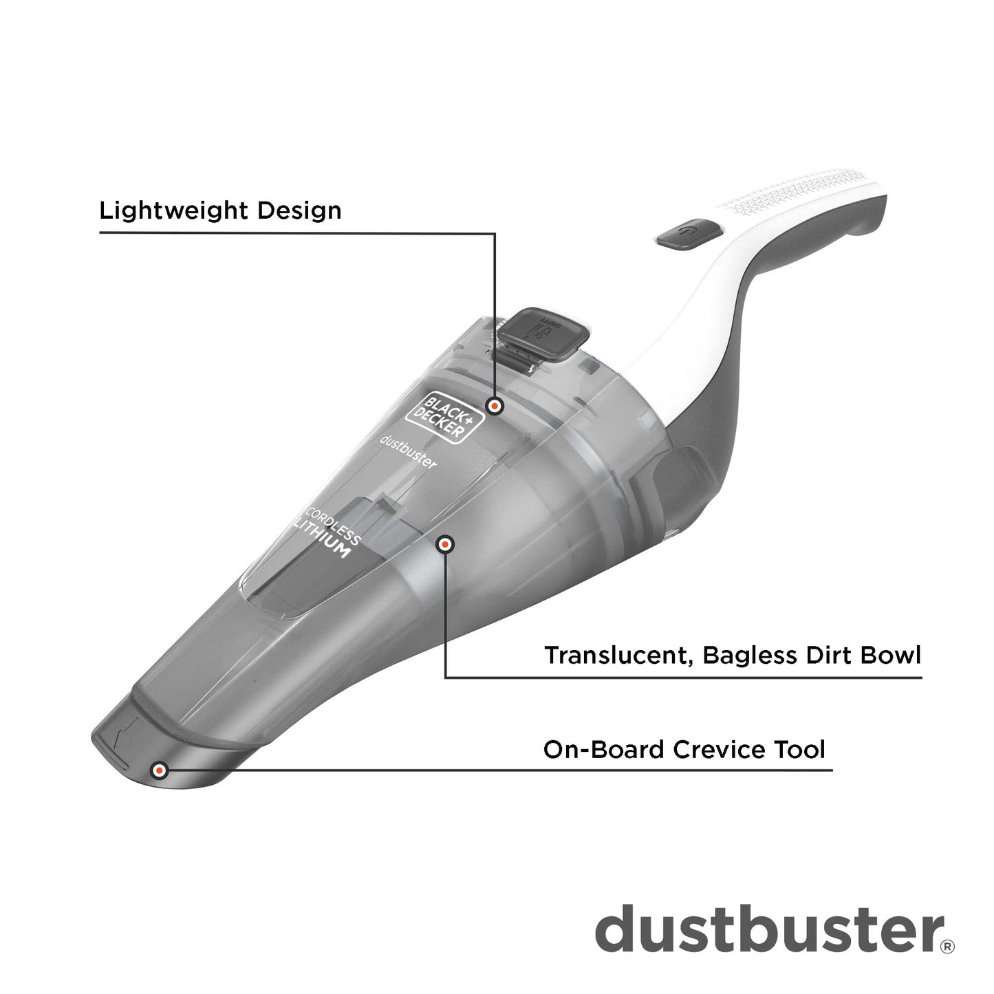 COMFEE' Countertop Dishwasher & BLACK+DECKER dustbuster QuickClean Cordless Handheld Vacuum, White (HNVC215B10)