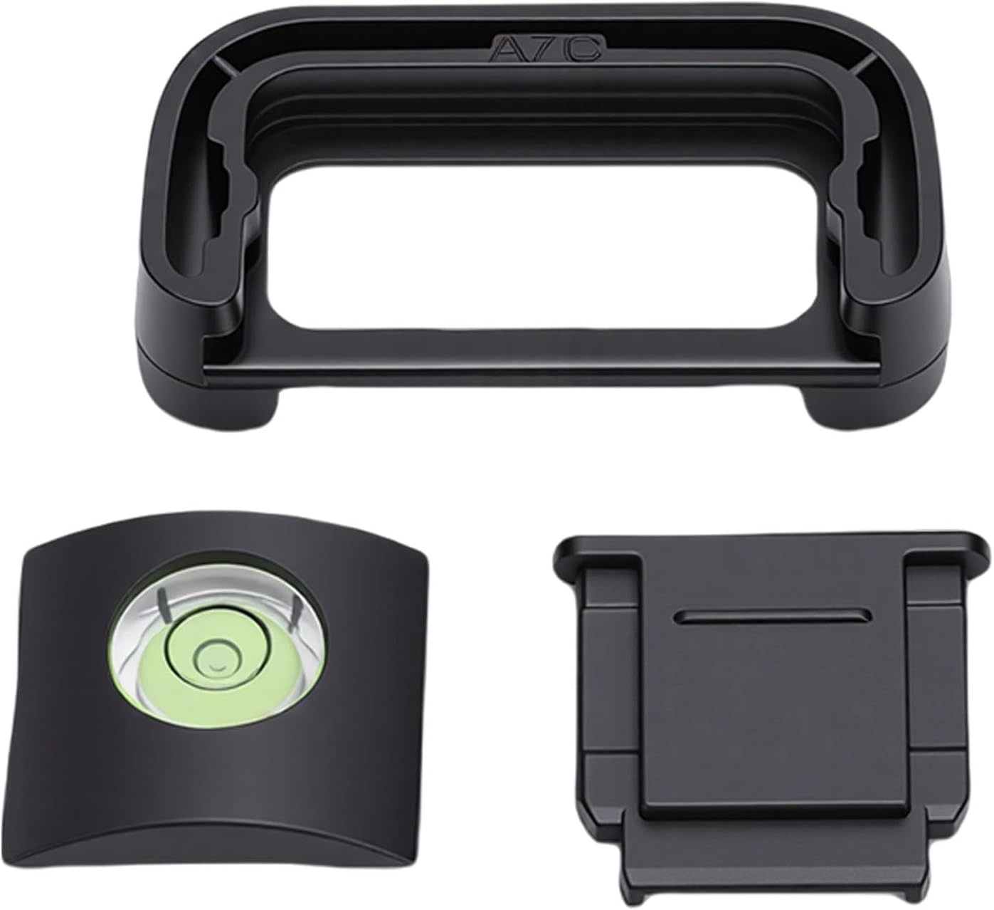Camera Eyecup Viewfinder Eyepiece, Soft Silicone Eye Cup with Bubble Level and Hot Shoe Cover Protector for Mirrorless