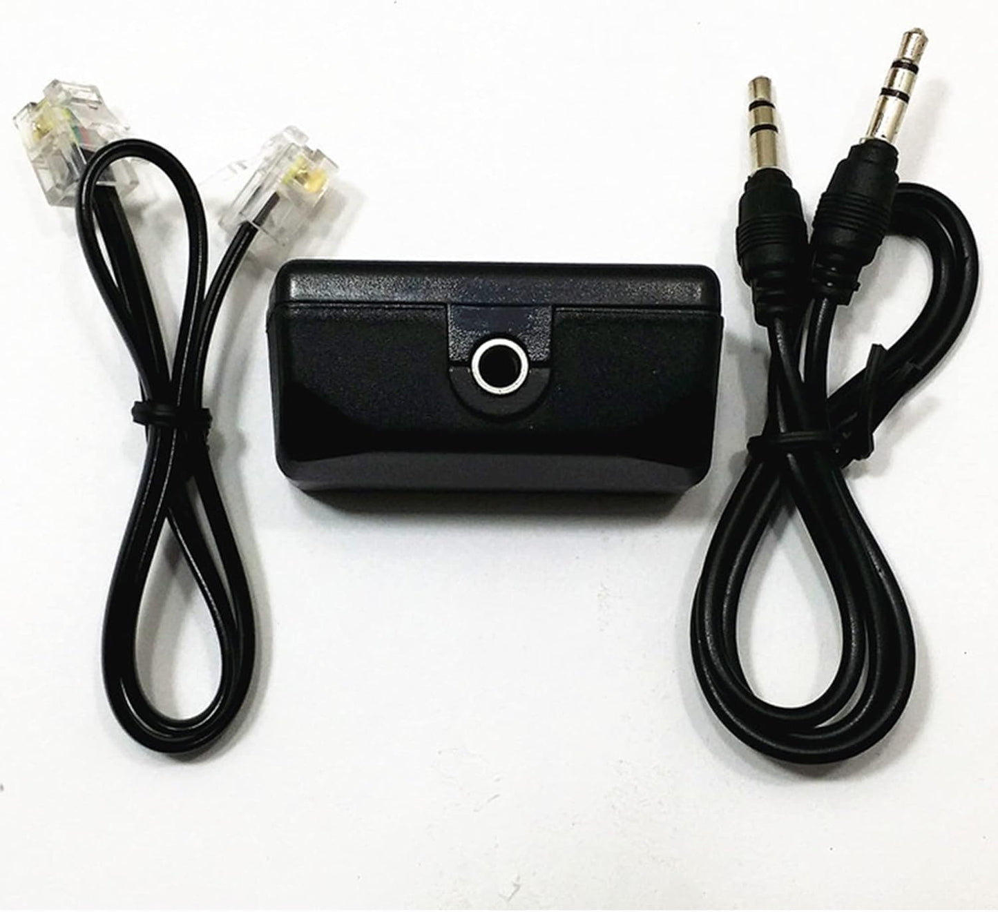 eoqo RJ11 3.5mm 2-Pack Analog Telephone Adapter Splitter for Telephone & Voice Recorder, Dual Ports