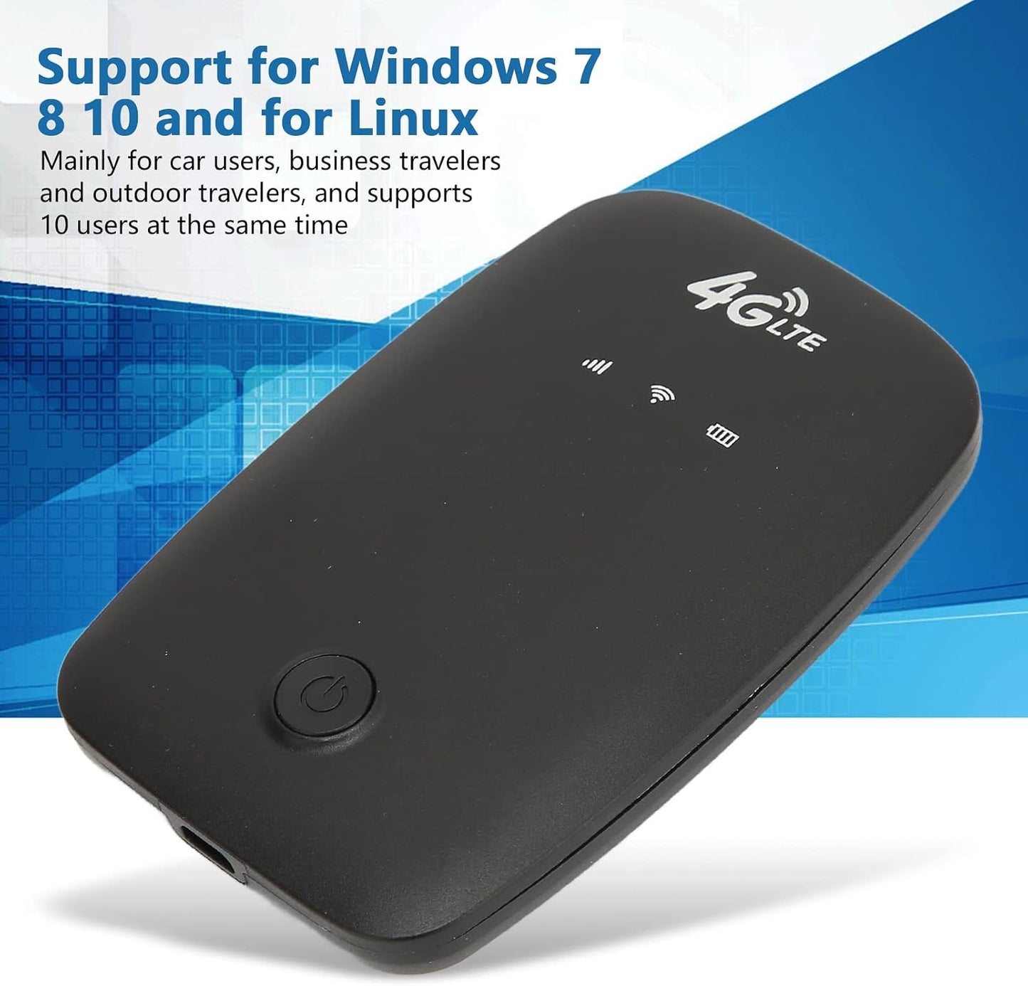 ciciglow 4G 140 Countries Mobile Hotspot Router, Portable Router with SIM Card Slot, Pocket Device with LED Display