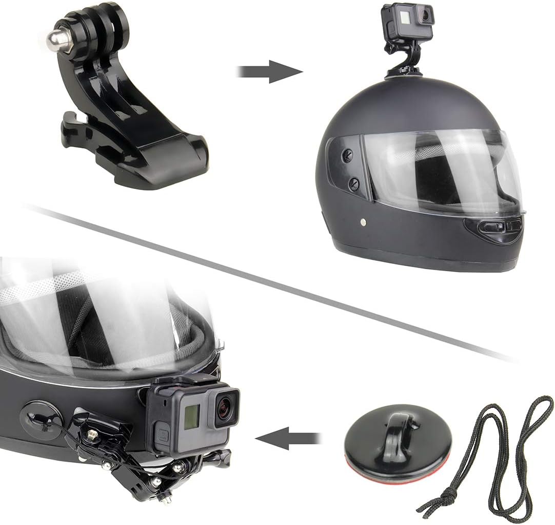SOONSUN 13 12 11 10 9 8 7 6 5 4 Motorcycle Helmet Chin Mount Kits for GoPro Hero Hero Session, AKASO, SJCAM, Osmo