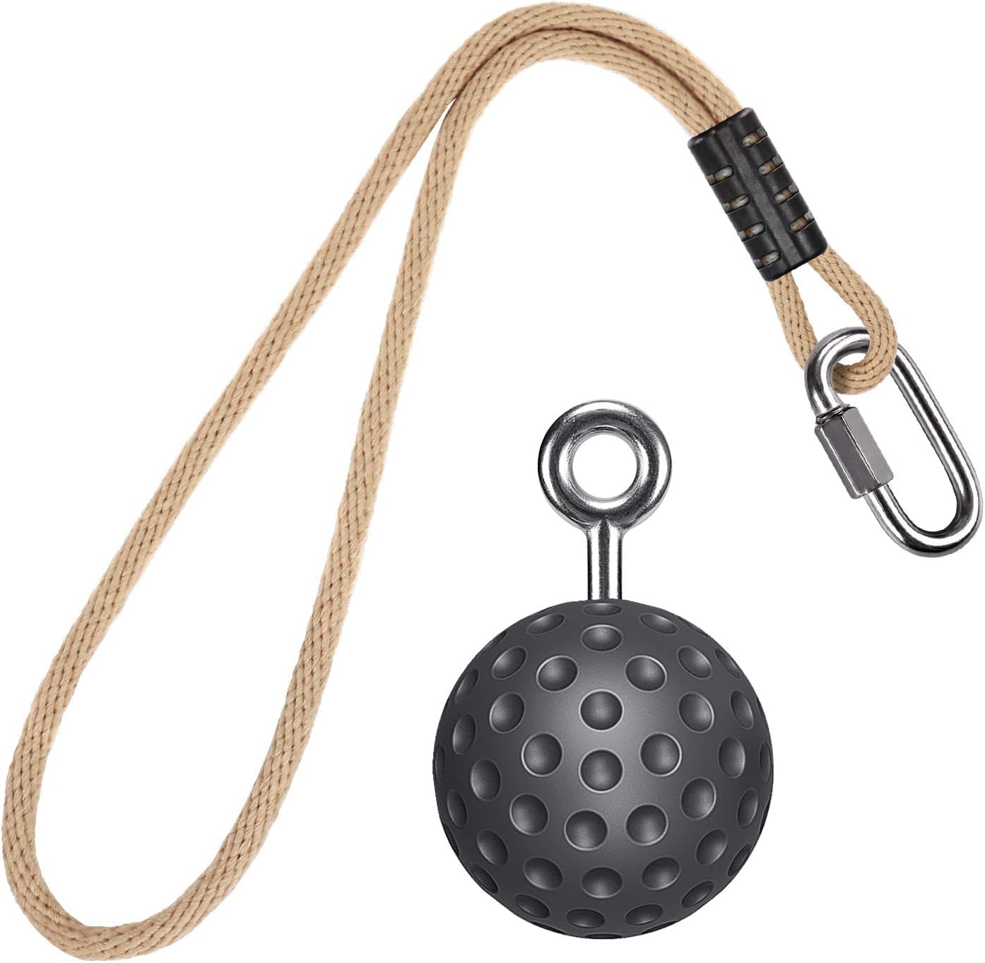 SELEWARE Pull Up Ball Grip, Non-Slip Rock Climbing Holds Power Ball for Strength Training Attachment, Neutral Grip Handles for Chin Up Bar, Kettlebell, Barbell Home Gym Workout, Black