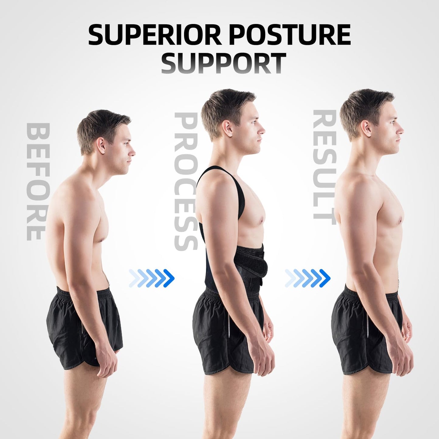 TEKOMVO Upgraded Posture Corrector for Women & Men, Back Brace for Upper/Lower Back Pain, Herniated Disc, Sciatica,Adjustable Support & Bionic Panel XL (38"-42")