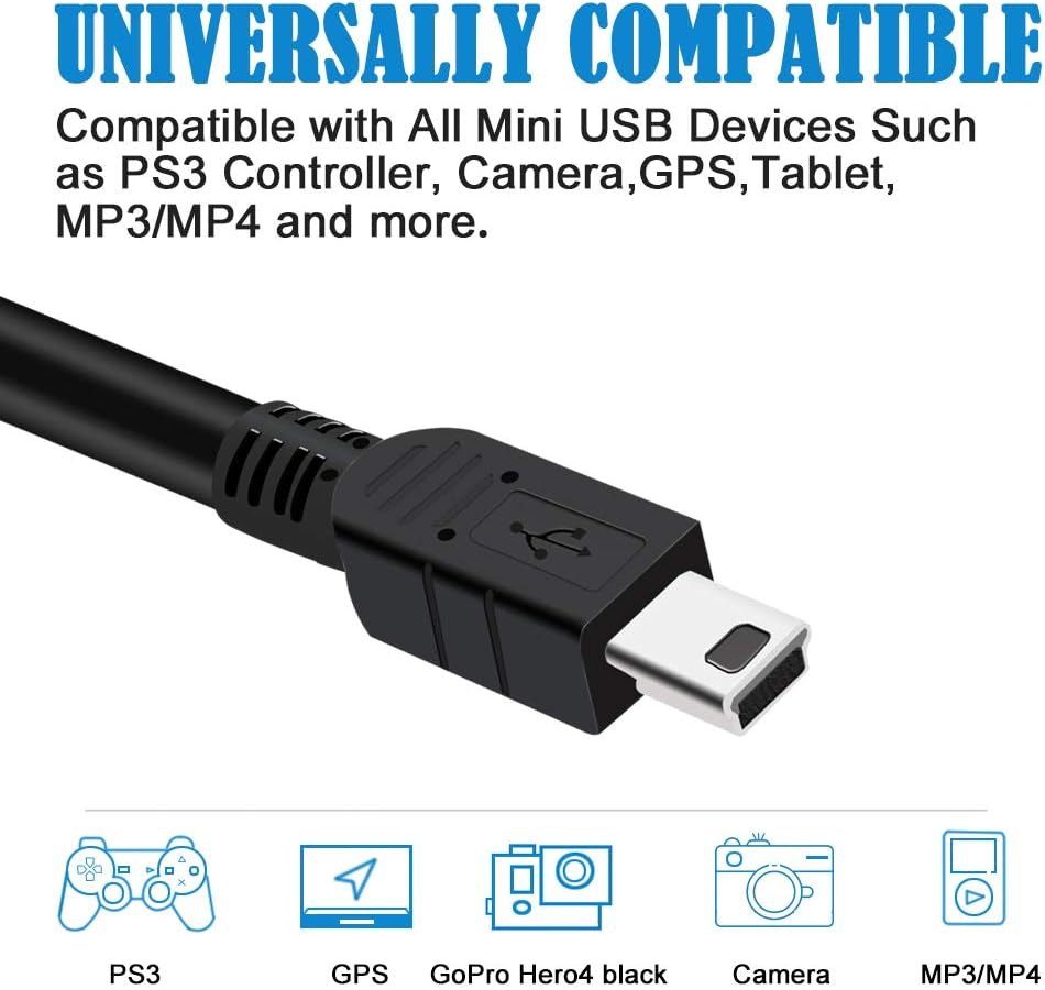 BestCH MS906 MS906BT MS906TS Mini USB Cable Laptop PC Data Sync Cord Compatible with Autel MaxiSys Diagnostic Scan Tool