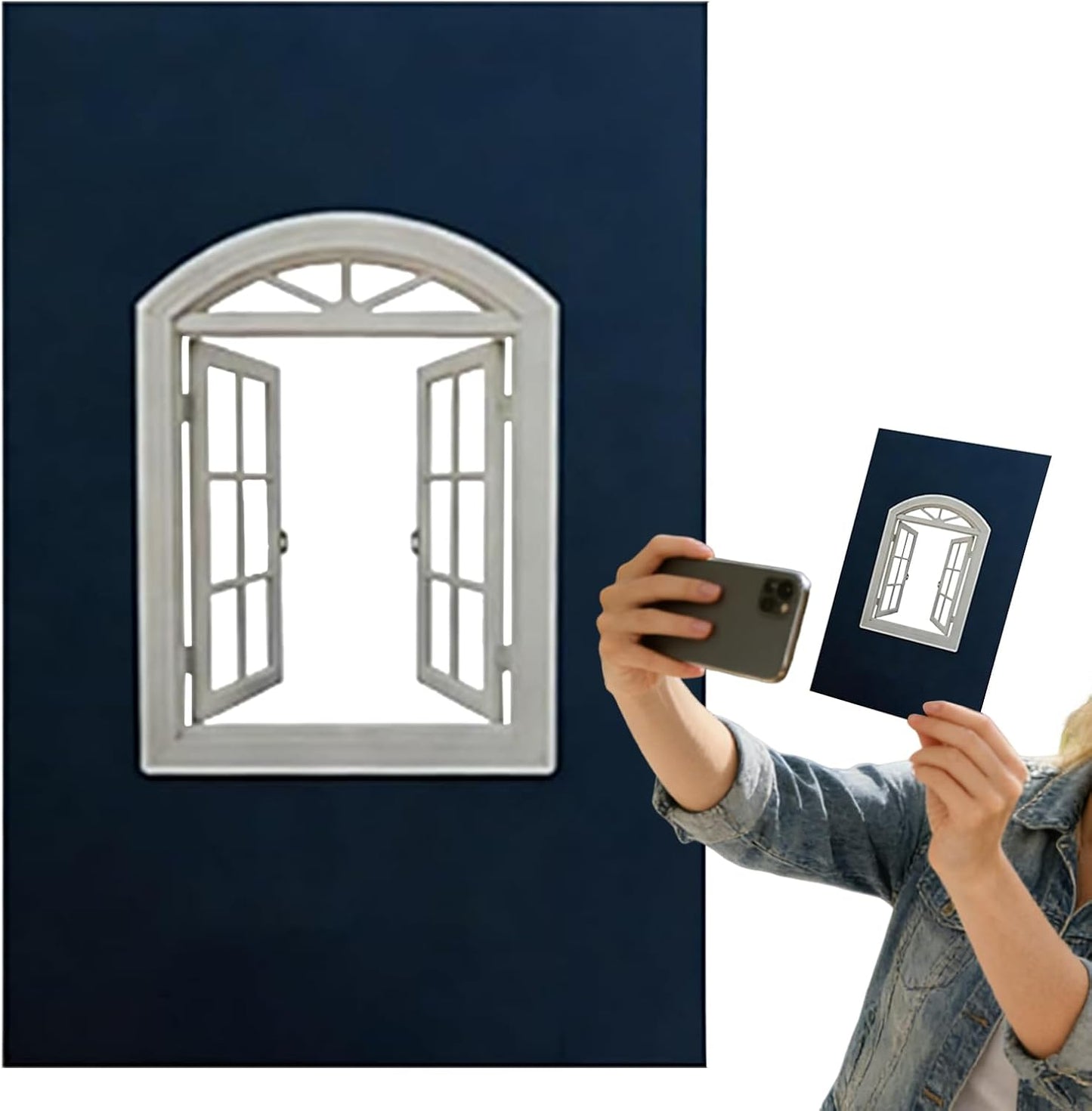 Generic 1 Window Photography Props - Portable Fun Reusable Picture Framing, Piece Travel Photos Window Frame Props