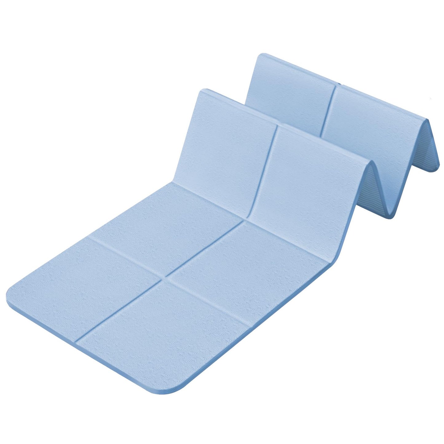 Kanonmaori Foldable Yoga Mat for Travel 72"x 32"x 0.32"Inch, 8mm Thick Folding Exercise Mat, Outdoor Non-slip Pilates Mat for Women & Men, Wide Yoga Mat Packable for Workout and Fitness（blue）