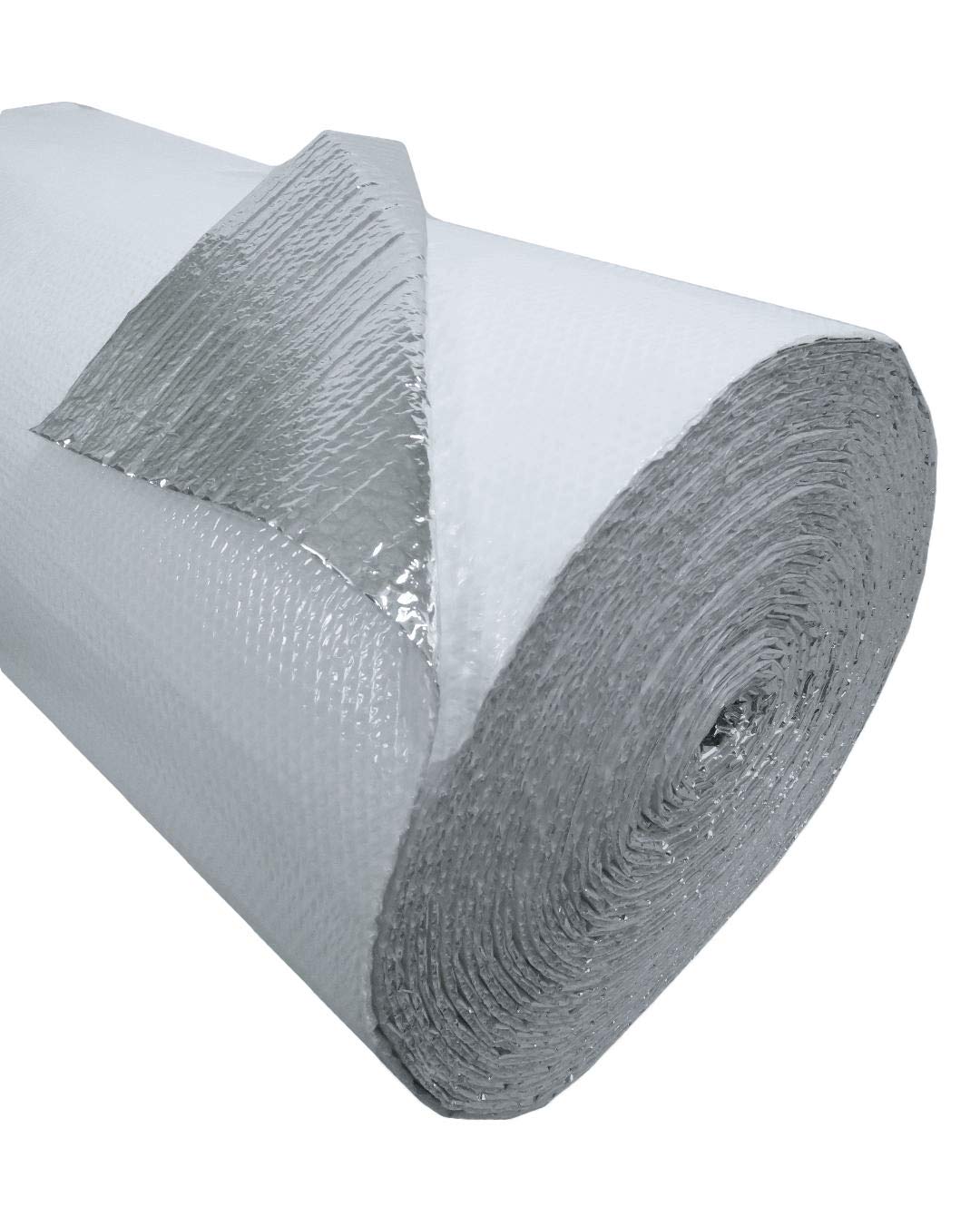 US Energy Products 48" x 100' White Double Bubble Reflective Foil Insulation Thermal Barrier R8