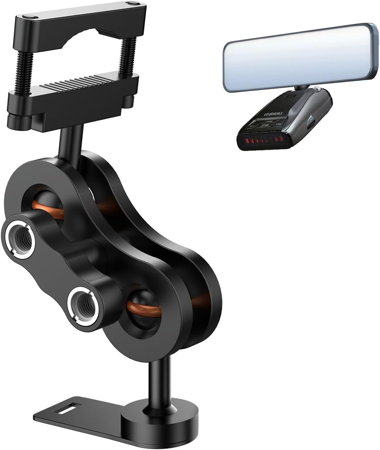 xsaaczm Radar Detector Mount Rearview Mirror Bracket,Car Truck Mirror Radar Mount Bracket,Aluminum Rearview Mirror Rod