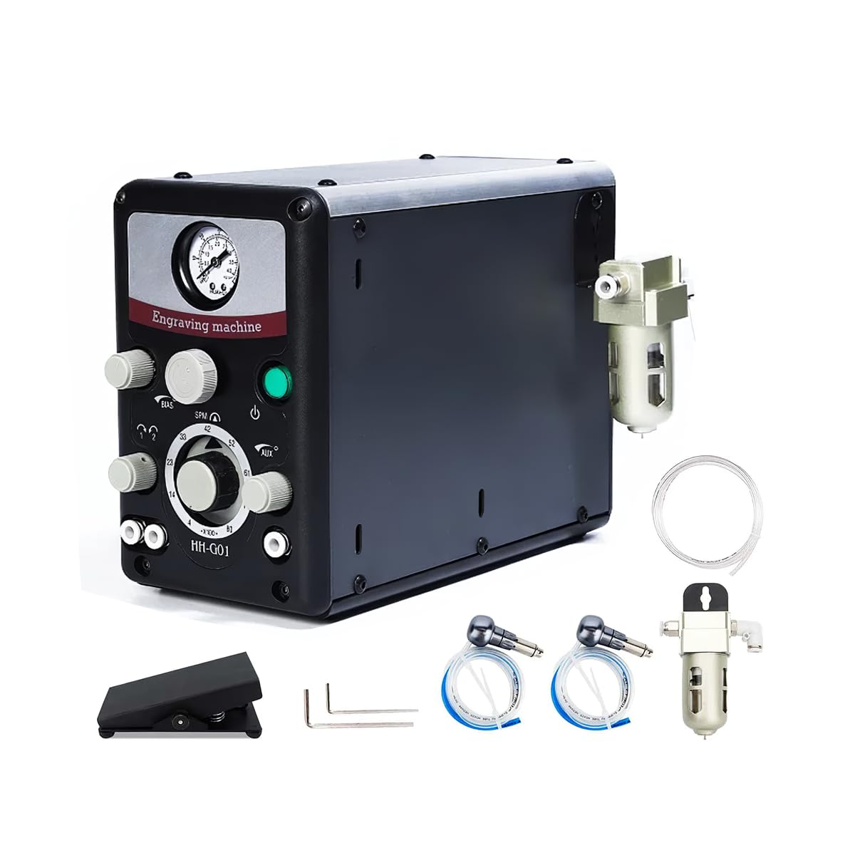 Pneumatic Impact Engraving Machine Pneumatic Engraver Machine Hand Engraving Stone Setting Tools Engraving Machine for Jewelry Making Metal Engraving and Carving